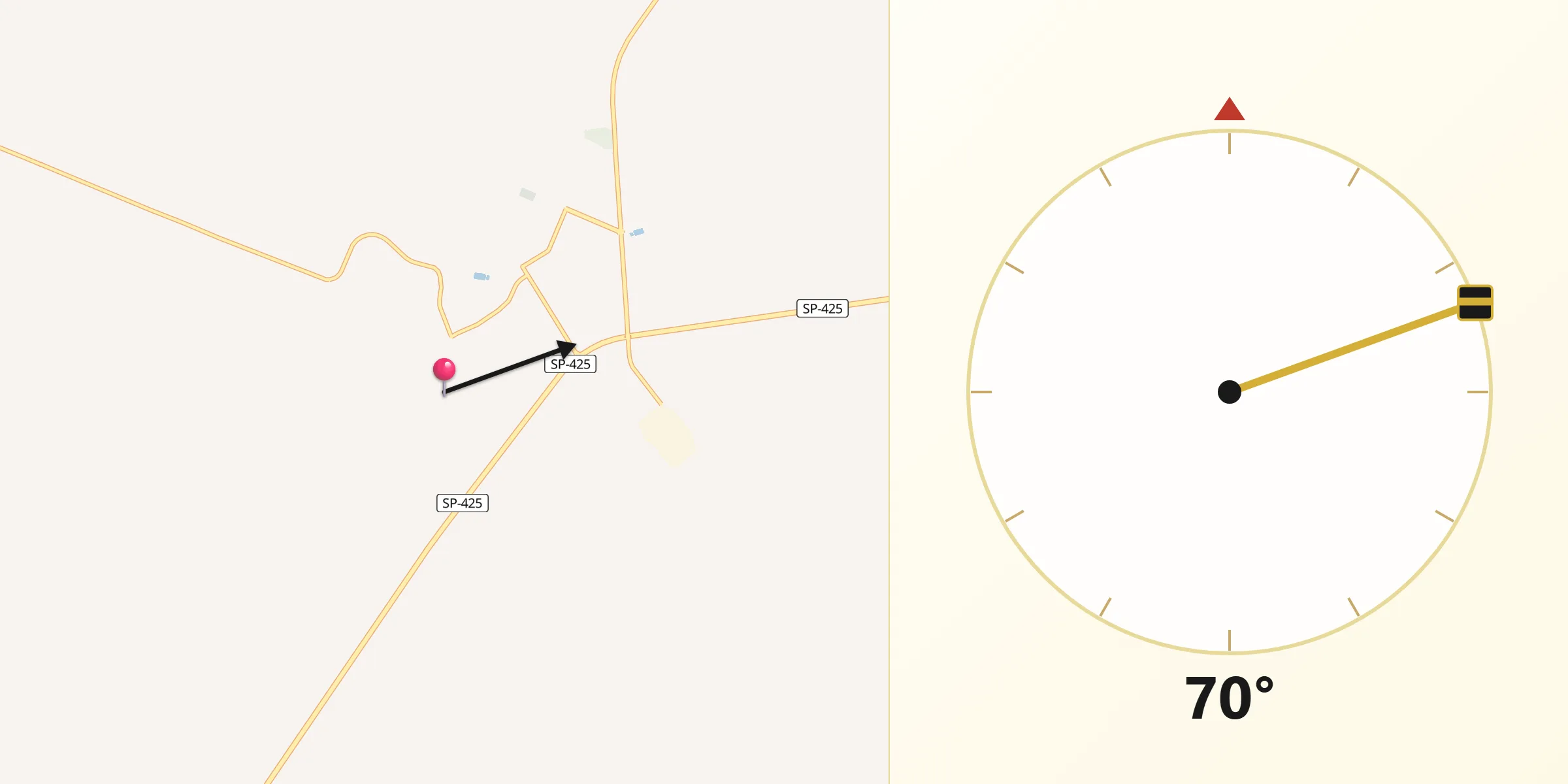 Direção da Qibla a partir de Clementina