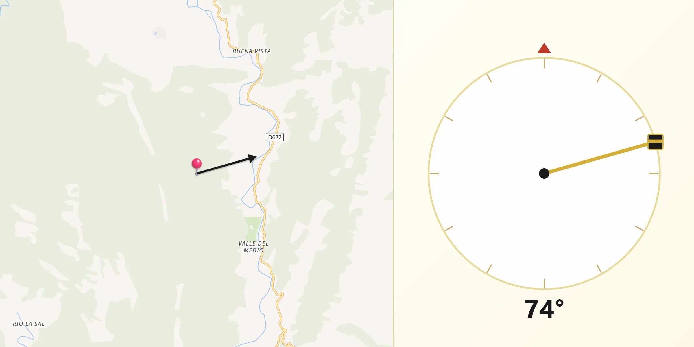 Dirección de la Qibla desde Provincia O’Connor