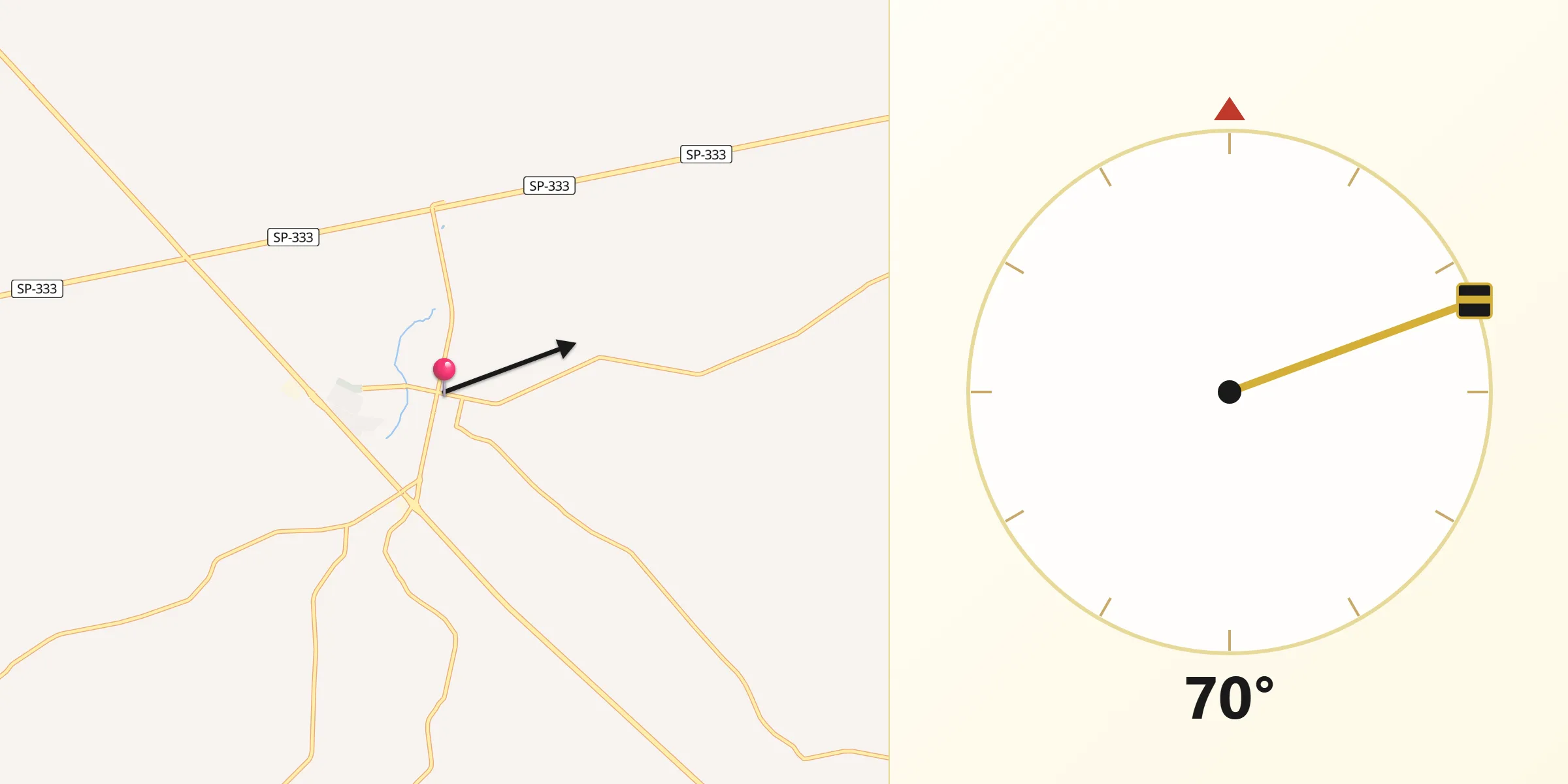 Direção da Qibla a partir de Borborema