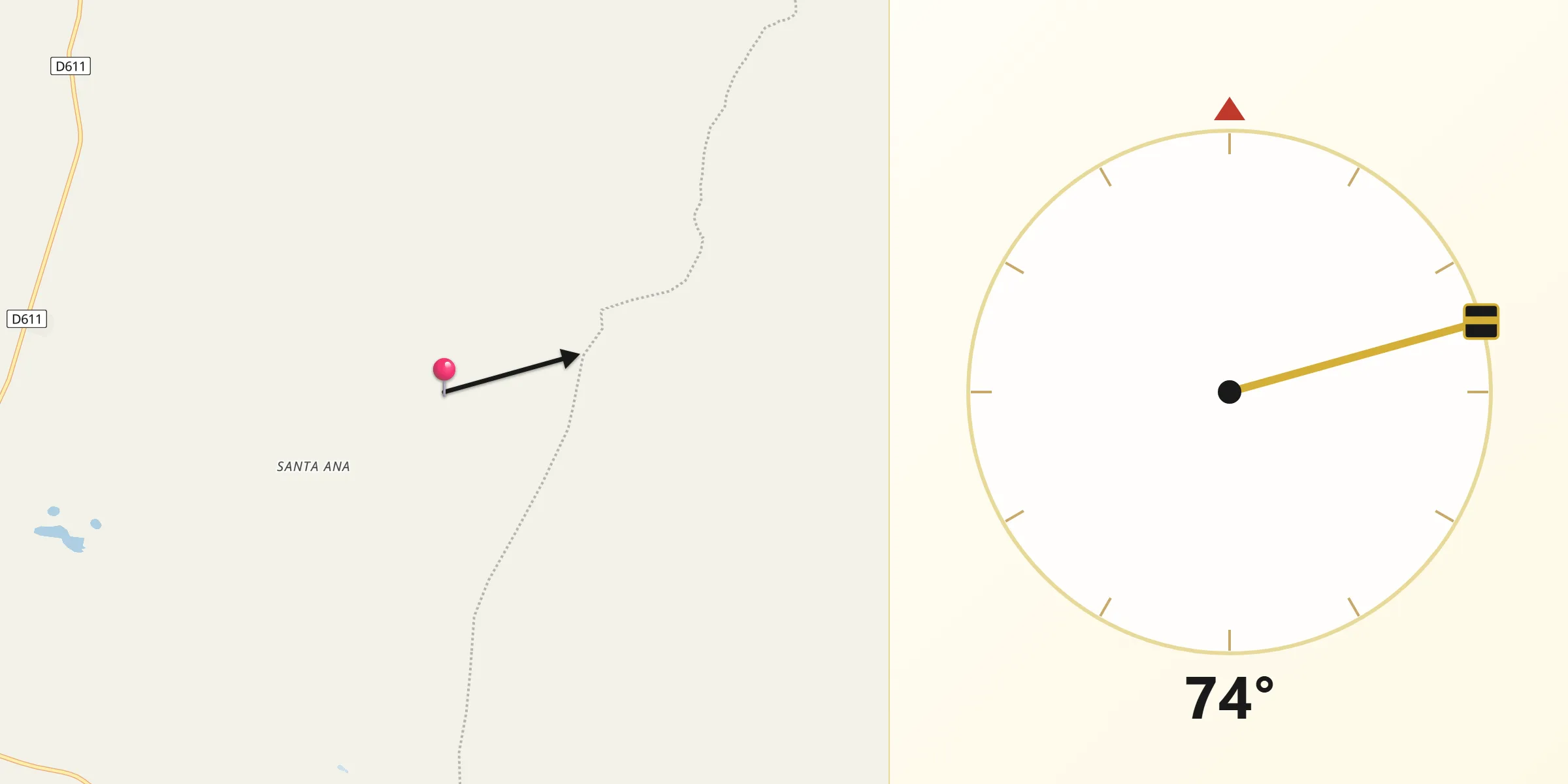 Dirección de la Qibla desde Provincia Avilez