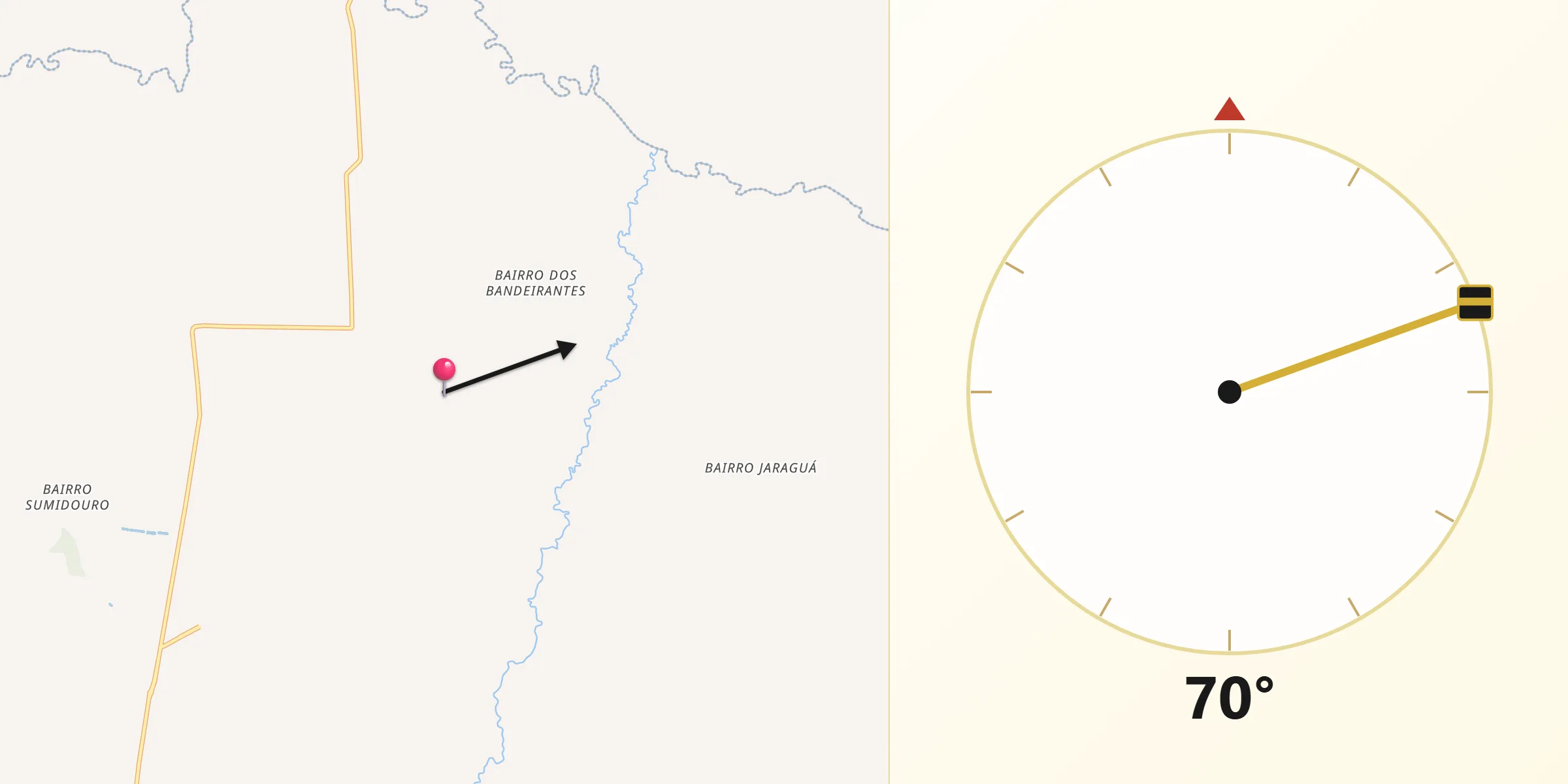 Direção da Qibla a partir de Arco-Íris