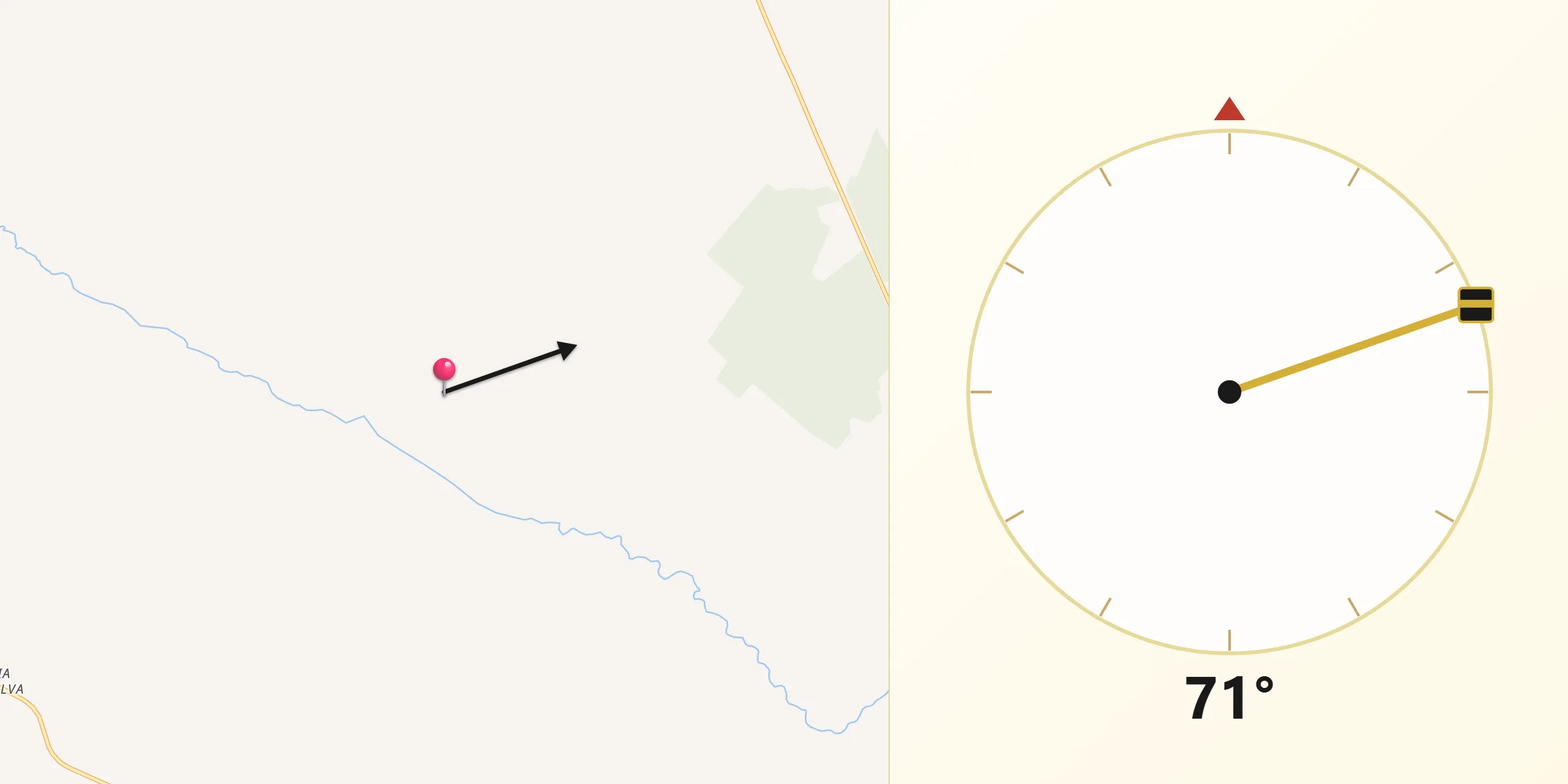 Direção da Qibla a partir de Caiuá