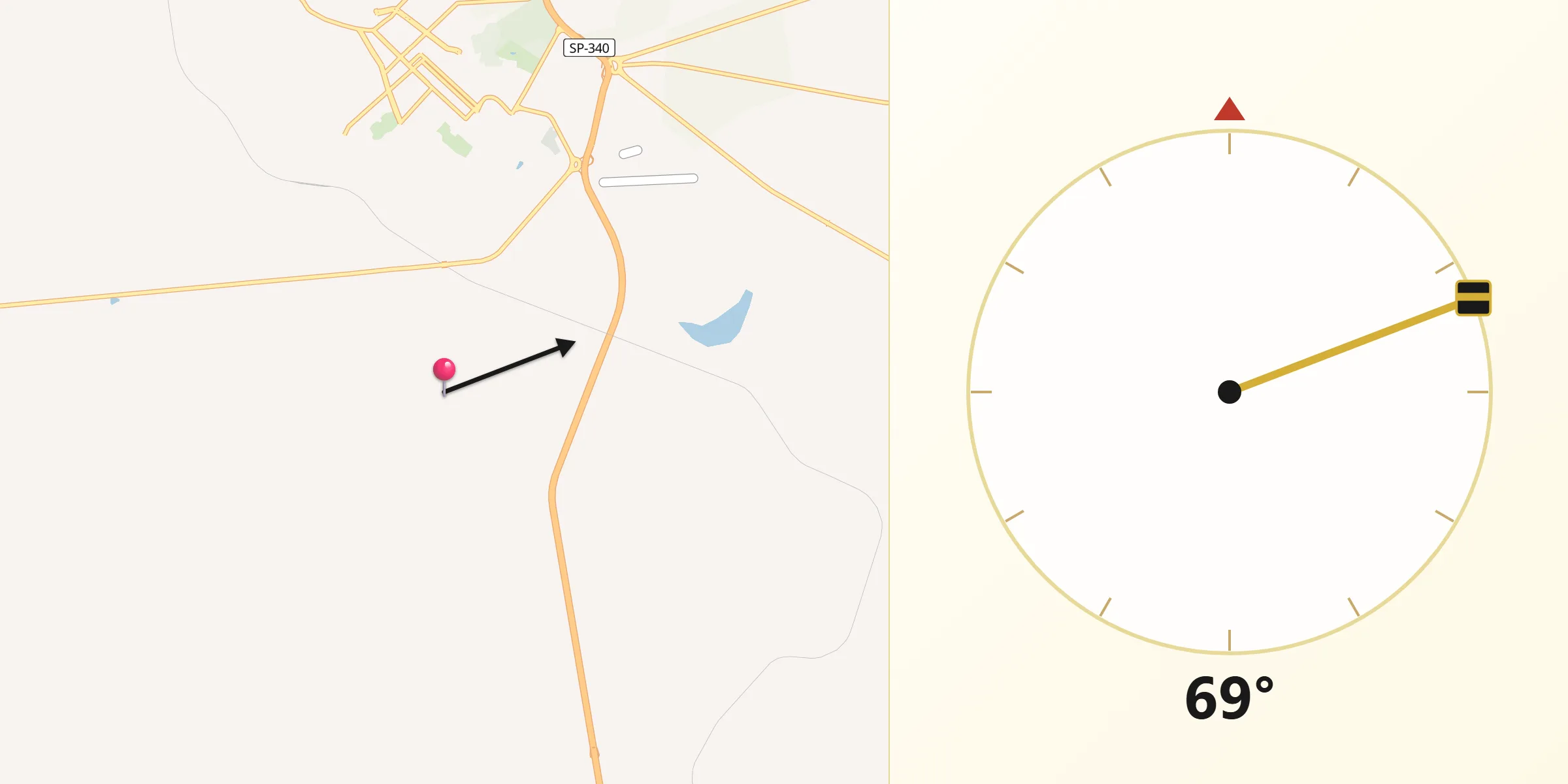 Direção da Qibla a partir de Casa Branca