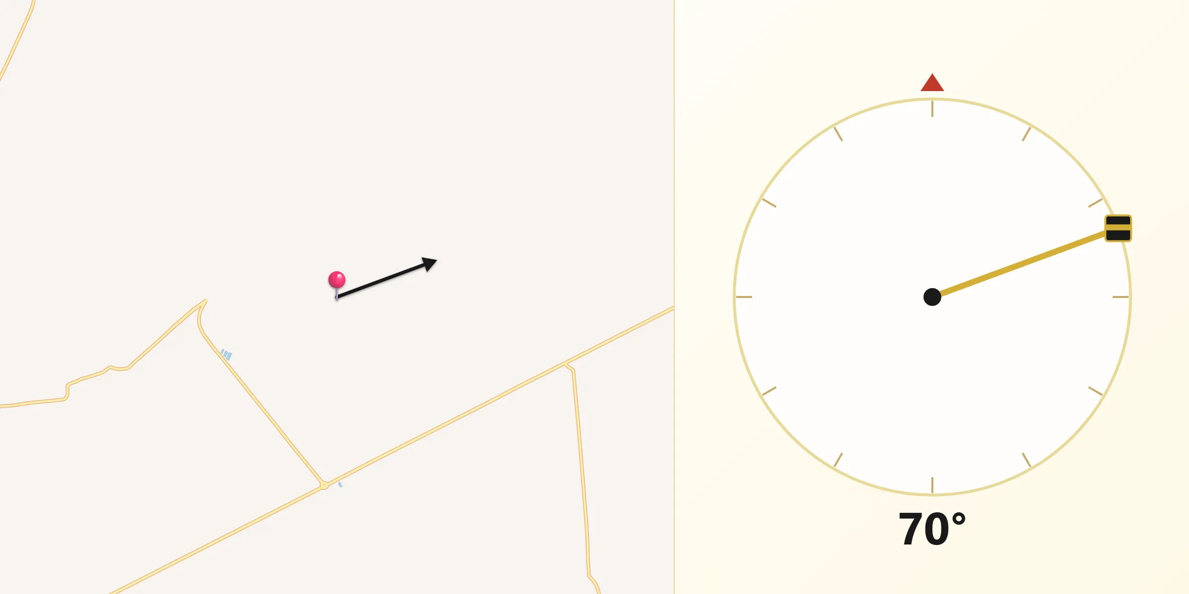 Direção da Qibla a partir de Balbinos