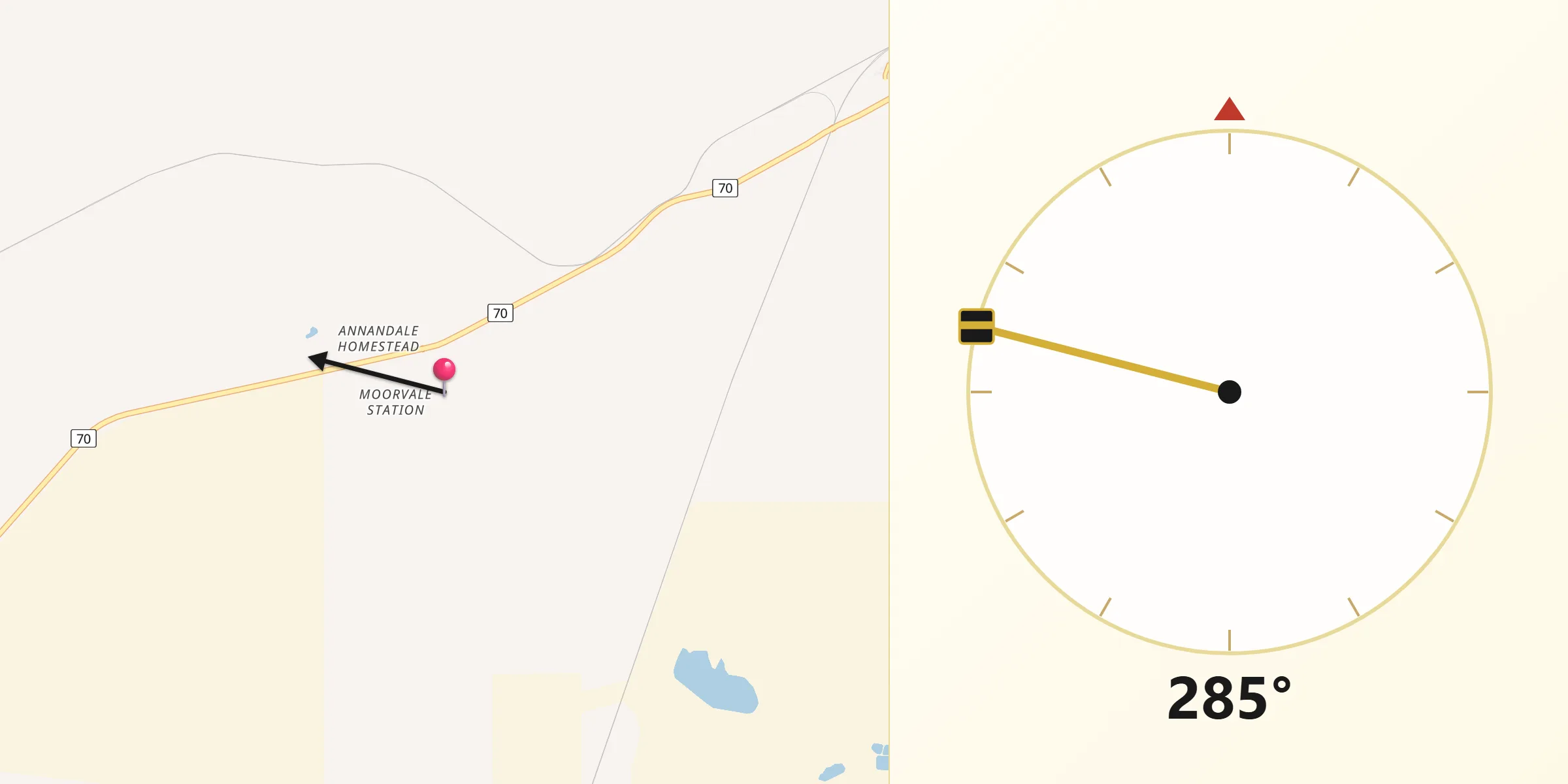 Qibla Direction from Coppabella