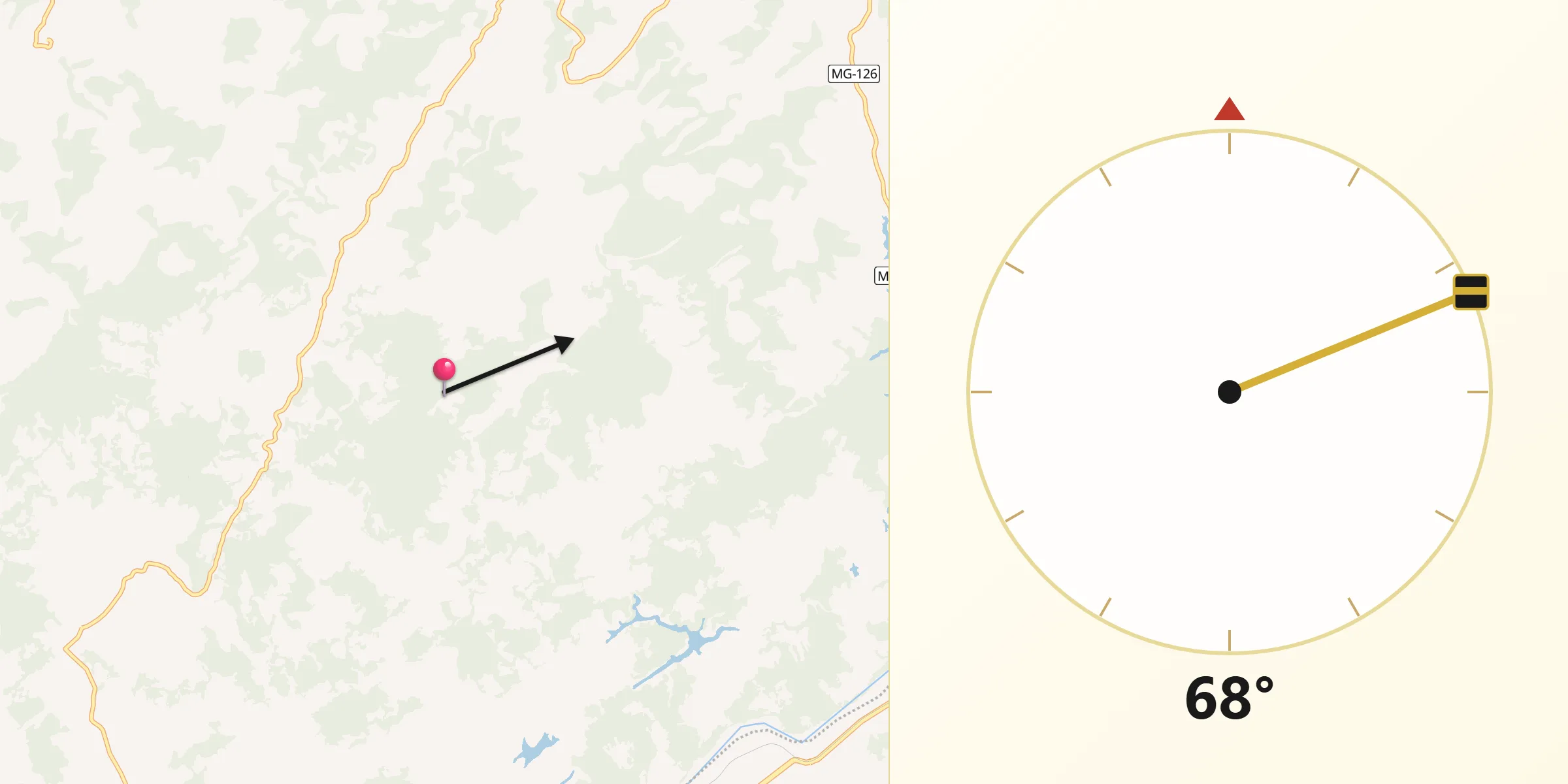 Direção da Qibla a partir de Chiador