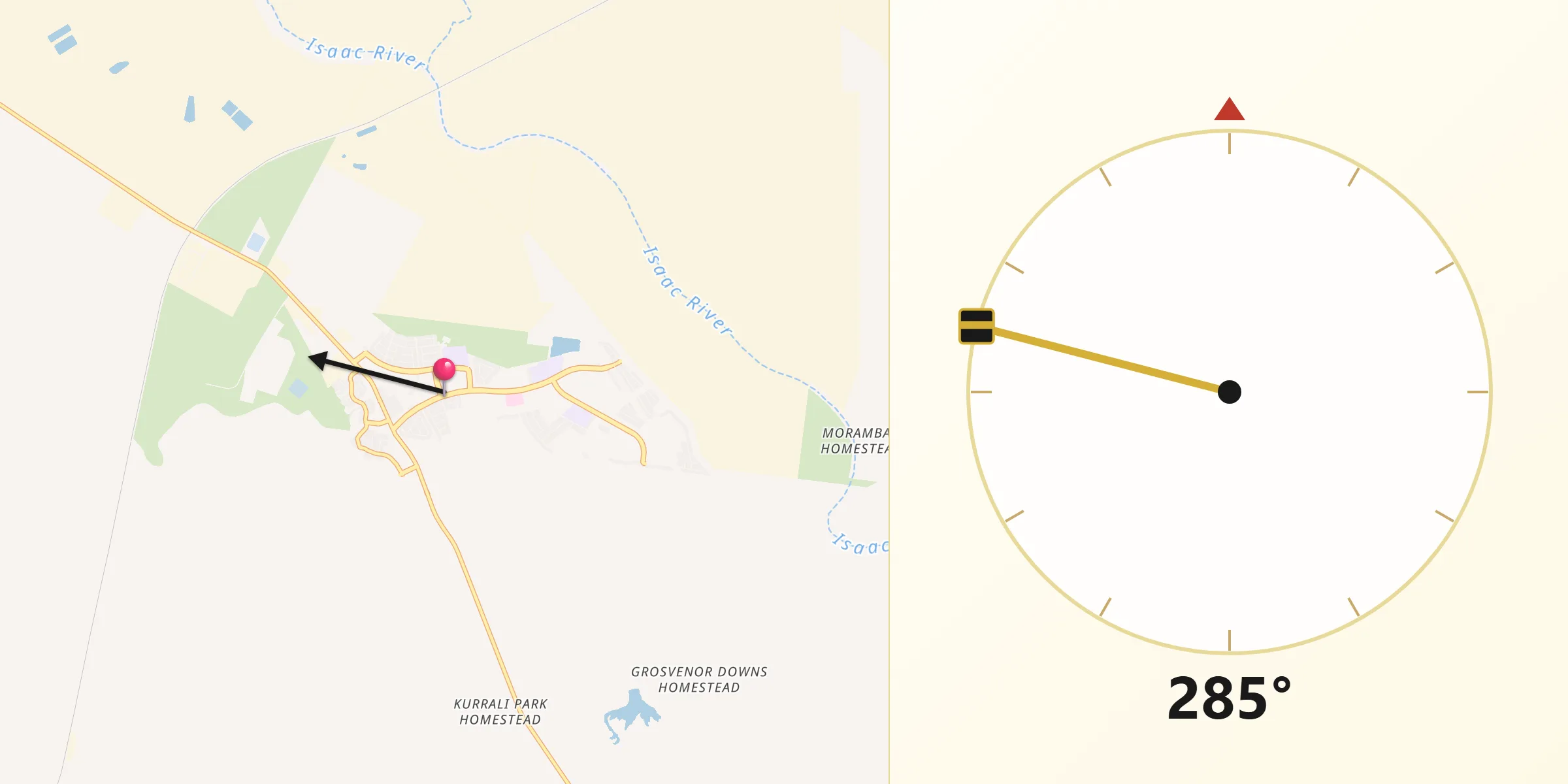 Qibla Direction from Moranbah