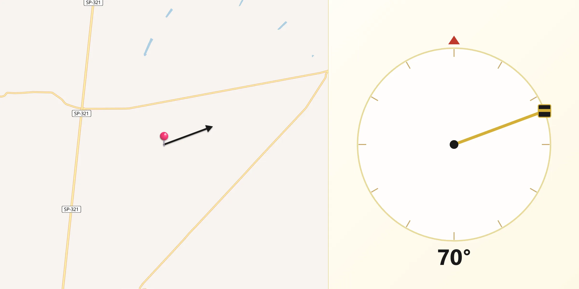 Direção da Qibla a partir de Arealva