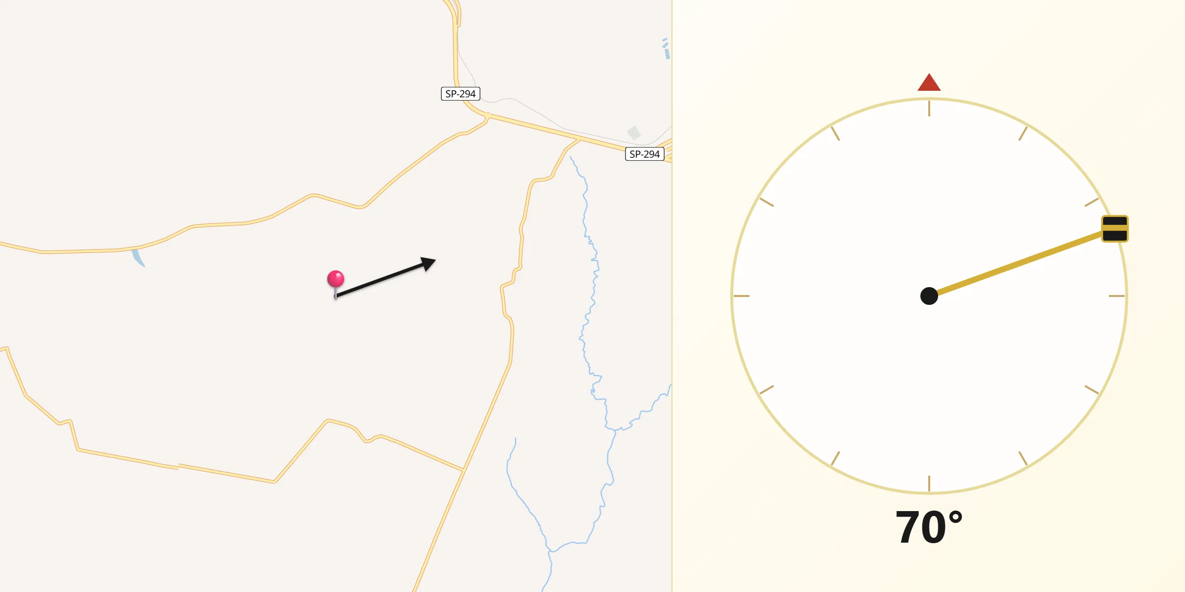 Direção da Qibla a partir de Quintana