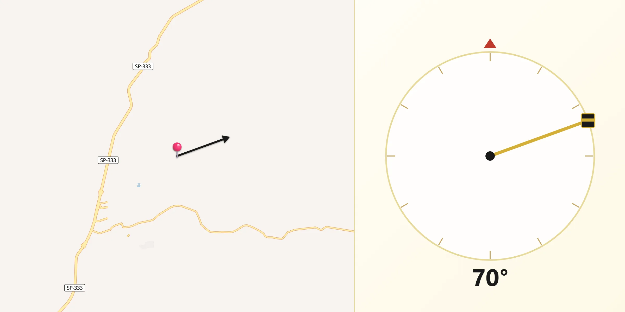 Direção da Qibla a partir de Echaporã
