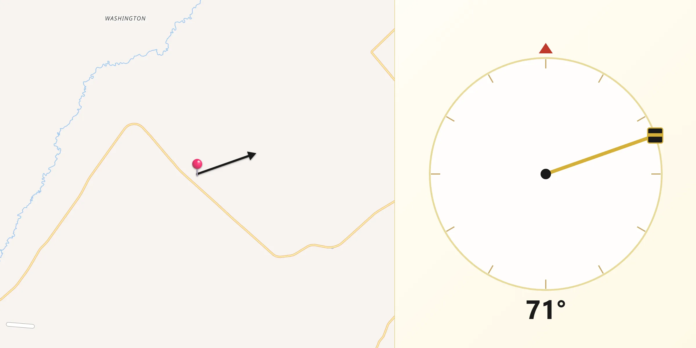 Direção da Qibla a partir de Sandovalina