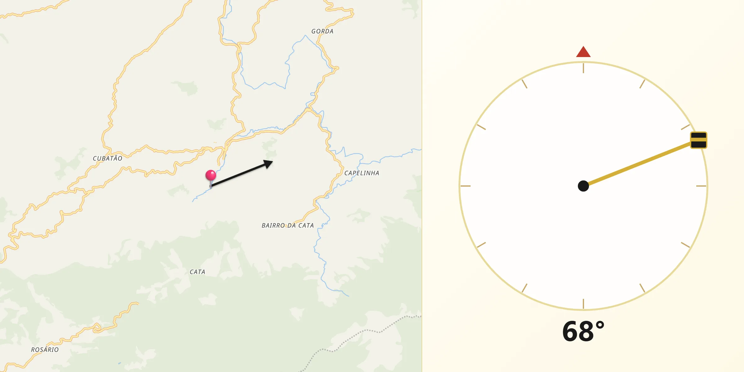 Direção da Qibla a partir de Marmelópolis