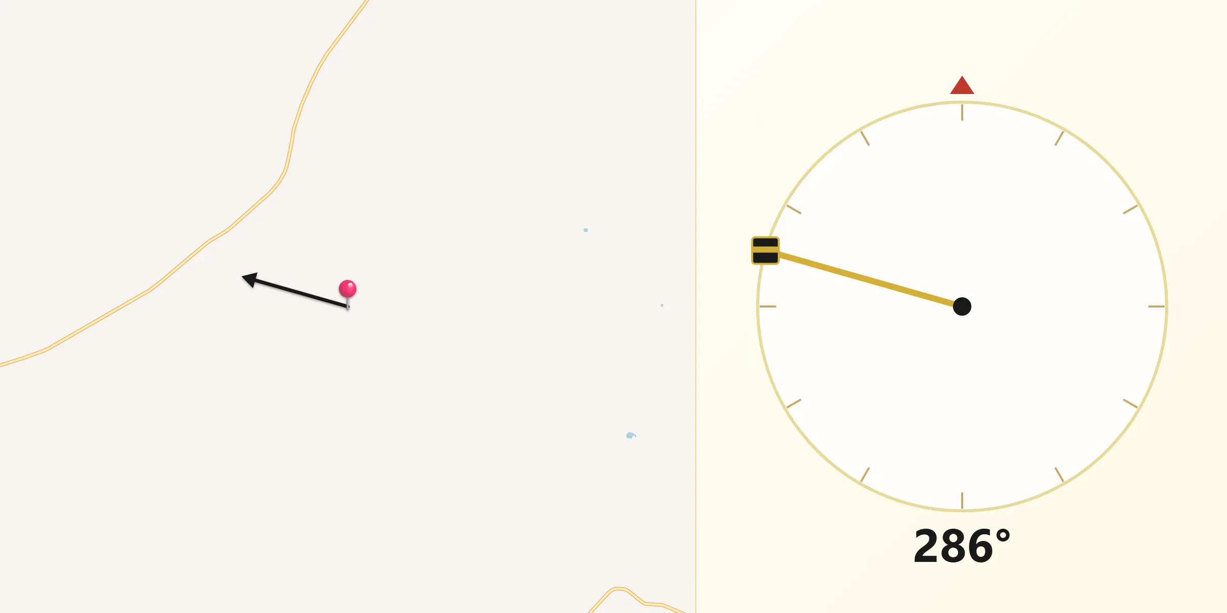 Qibla Direction from Winton