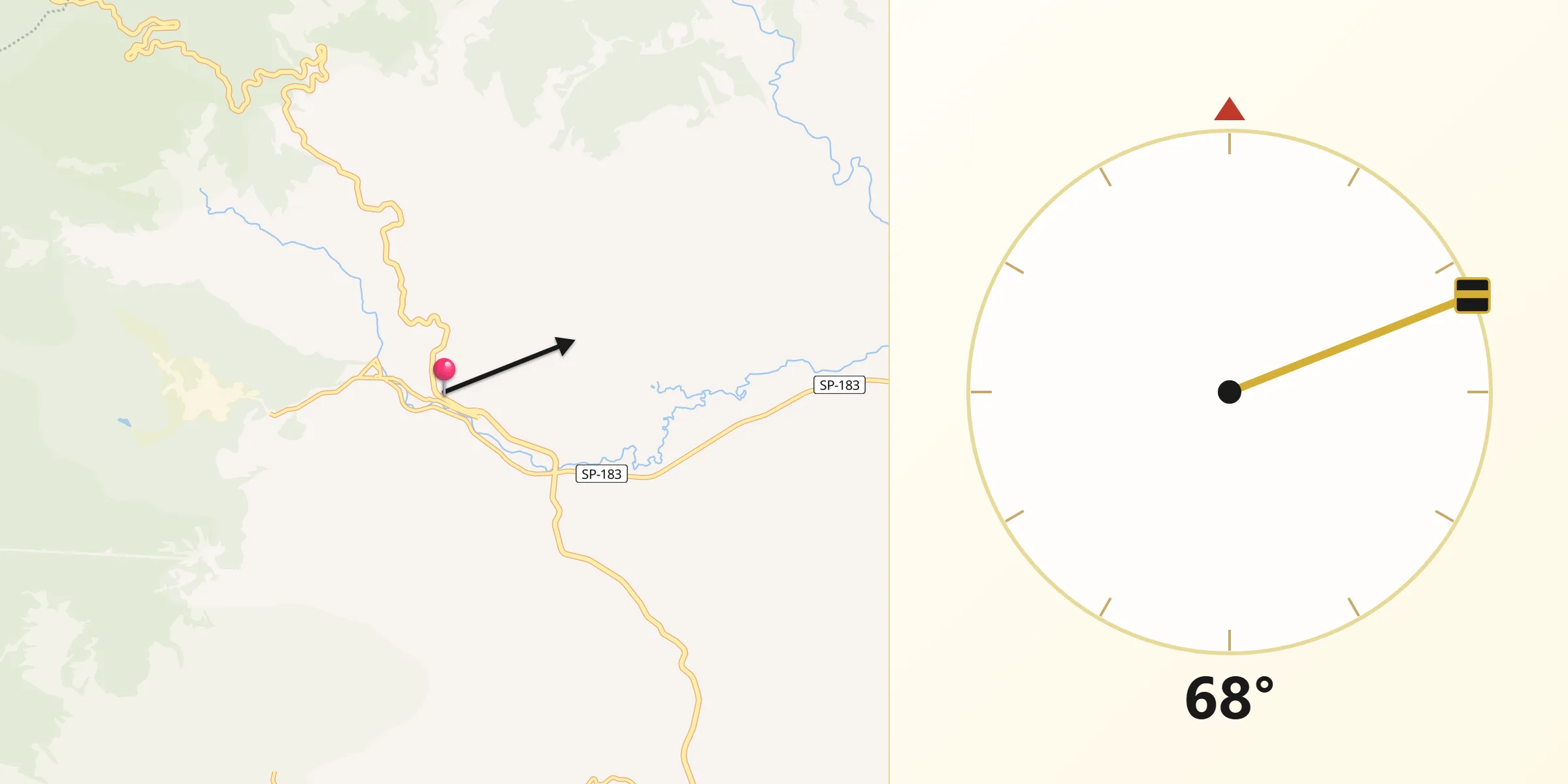 Direção da Qibla a partir de Piquete