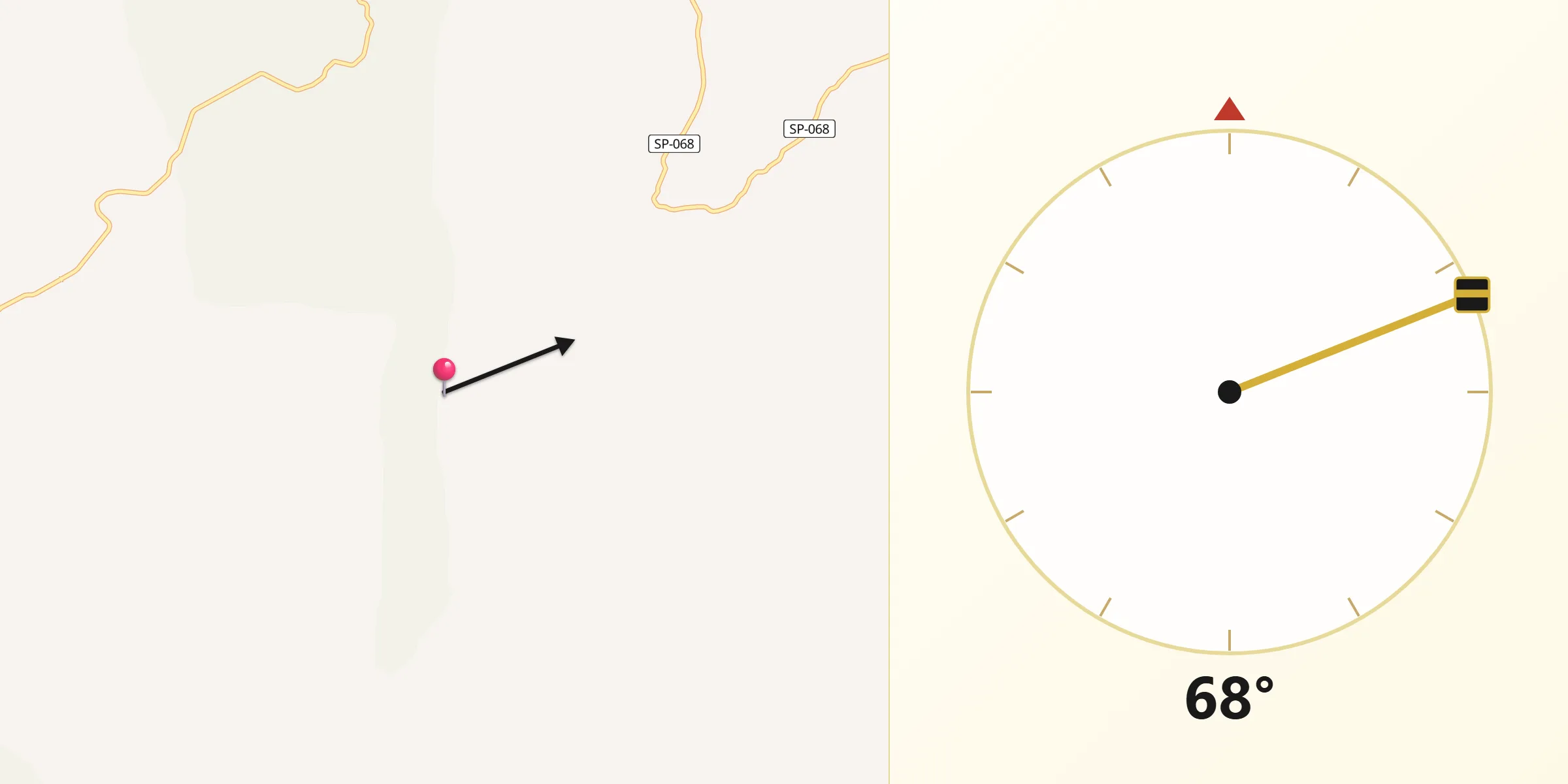 Direção da Qibla a partir de Areias