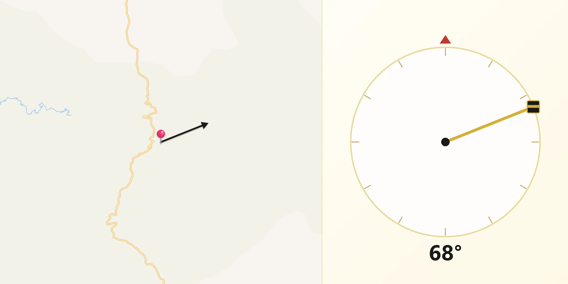 Direção da Qibla a partir de Silveiras