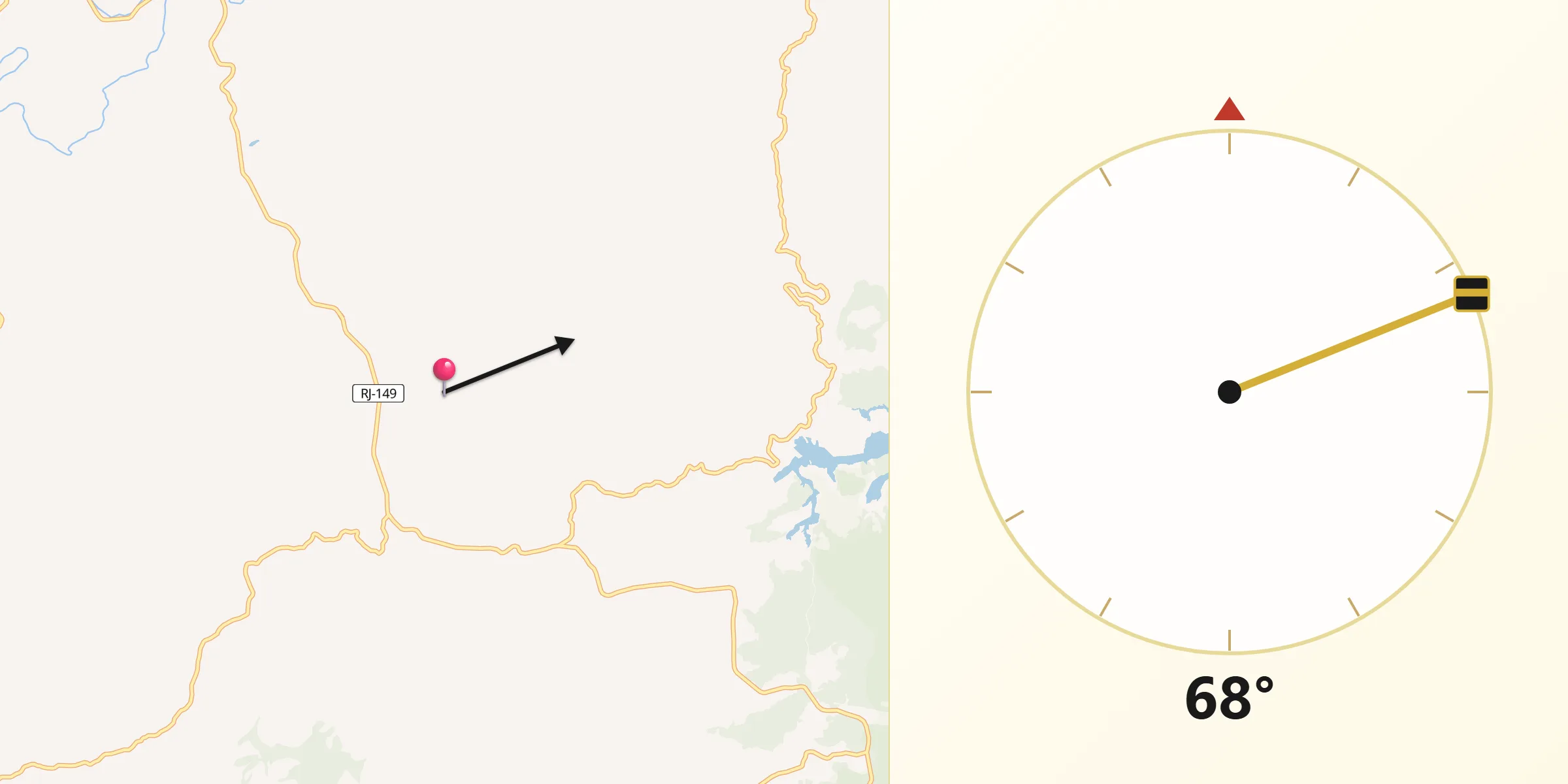 Direzione della Qibla da Rio Claro