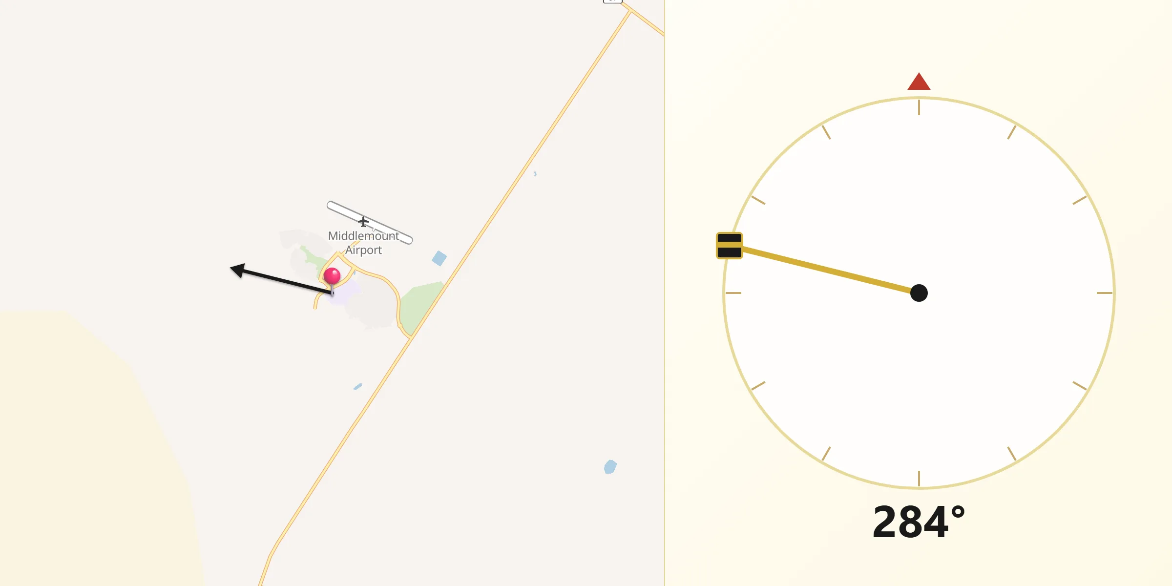 Qibla Direction from Middlemount