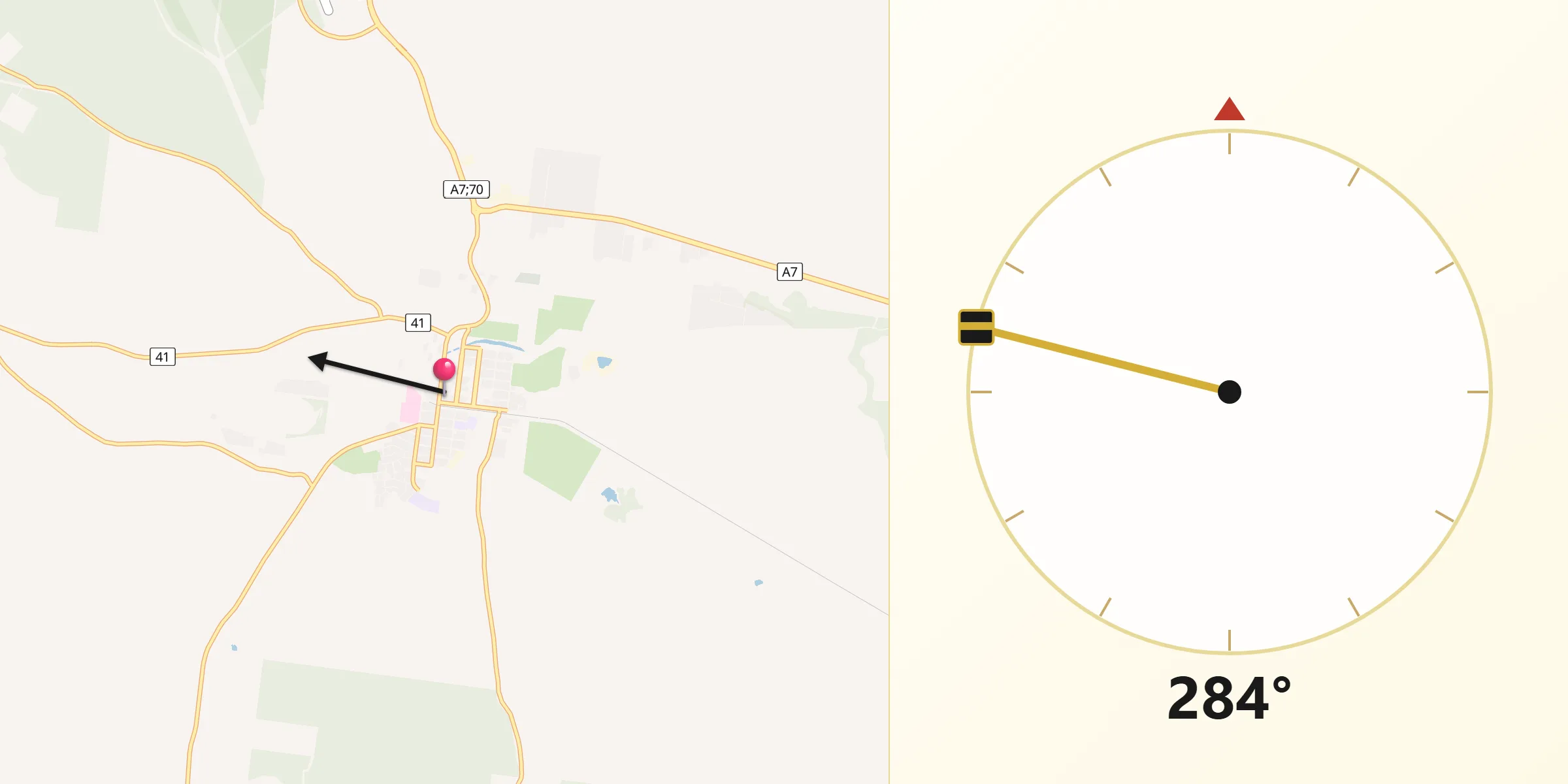 Qibla Direction from Clermont