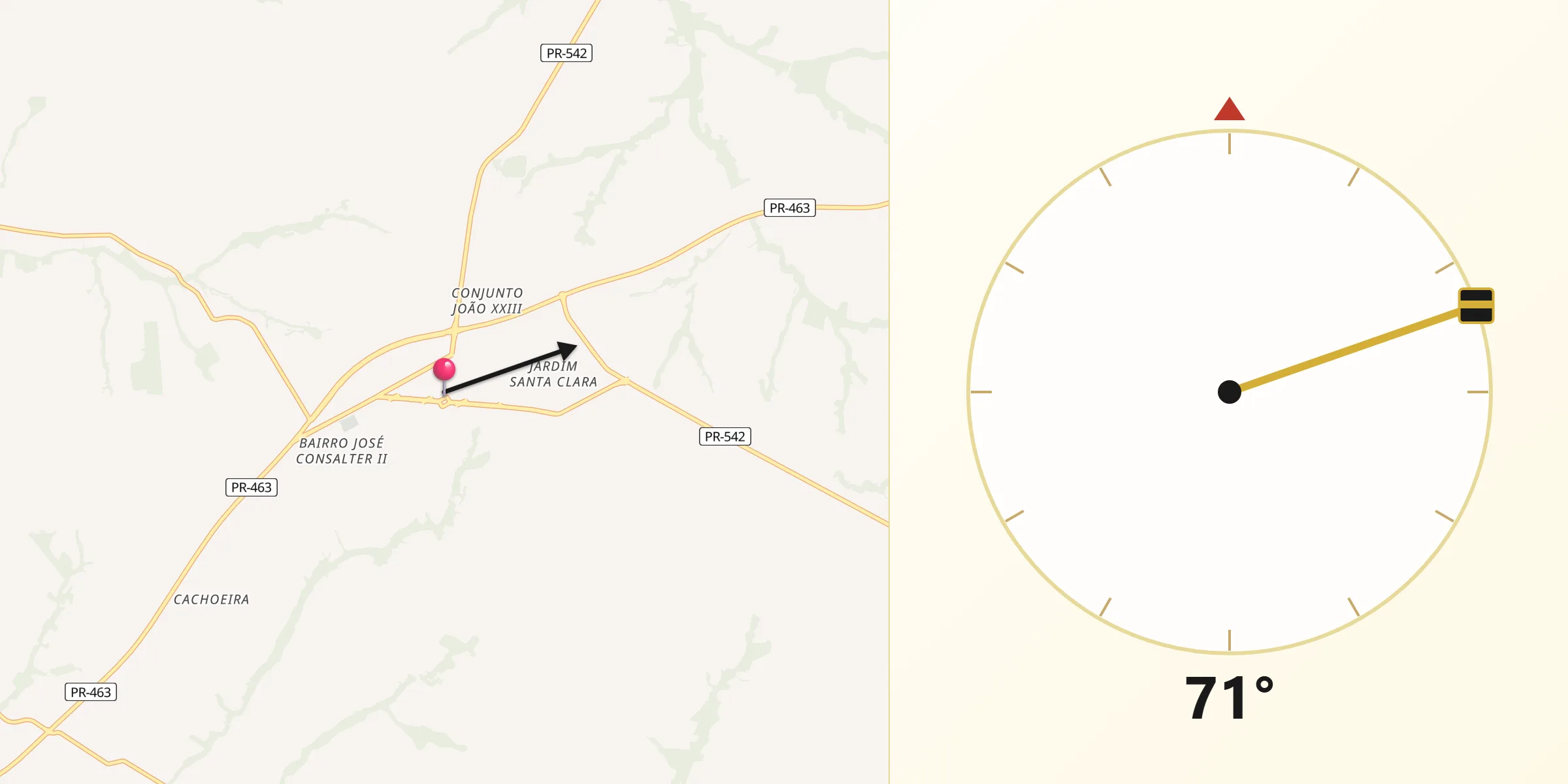 Direção da Qibla a partir de Colorado