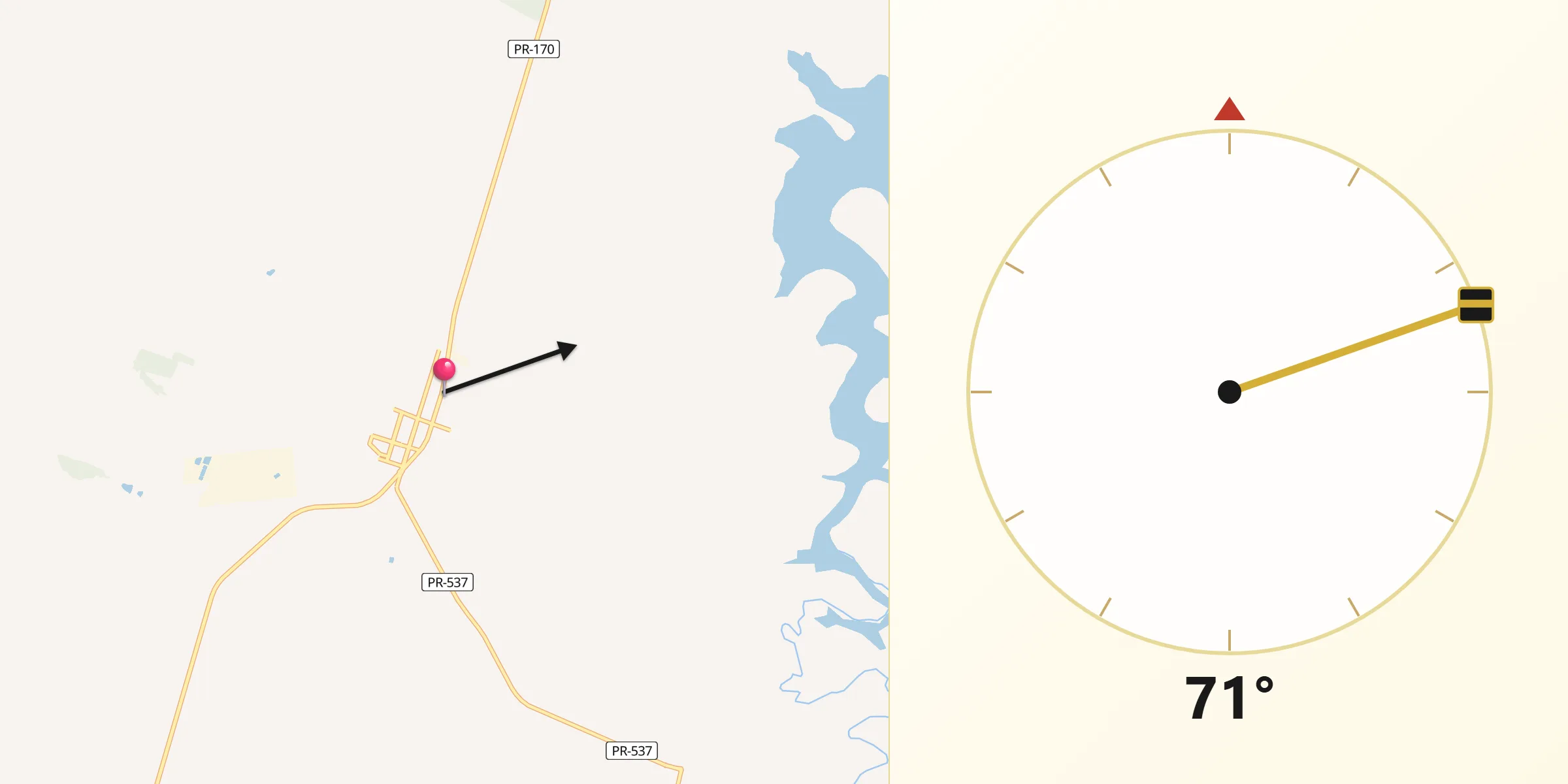 Direção da Qibla a partir de Florestópolis