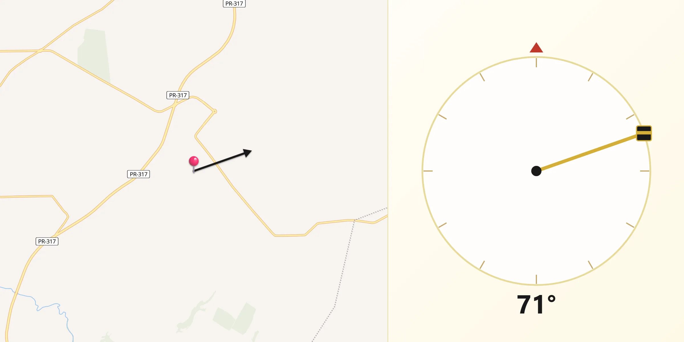 Direção da Qibla a partir de Nossa Senhora das Graças