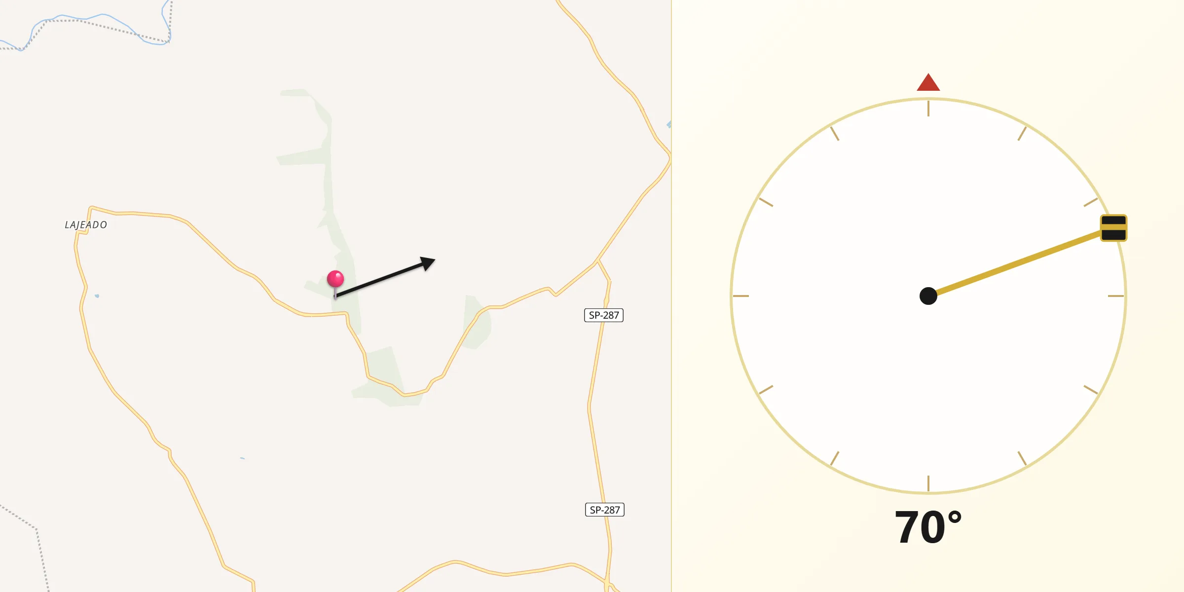 Direção da Qibla a partir de Óleo