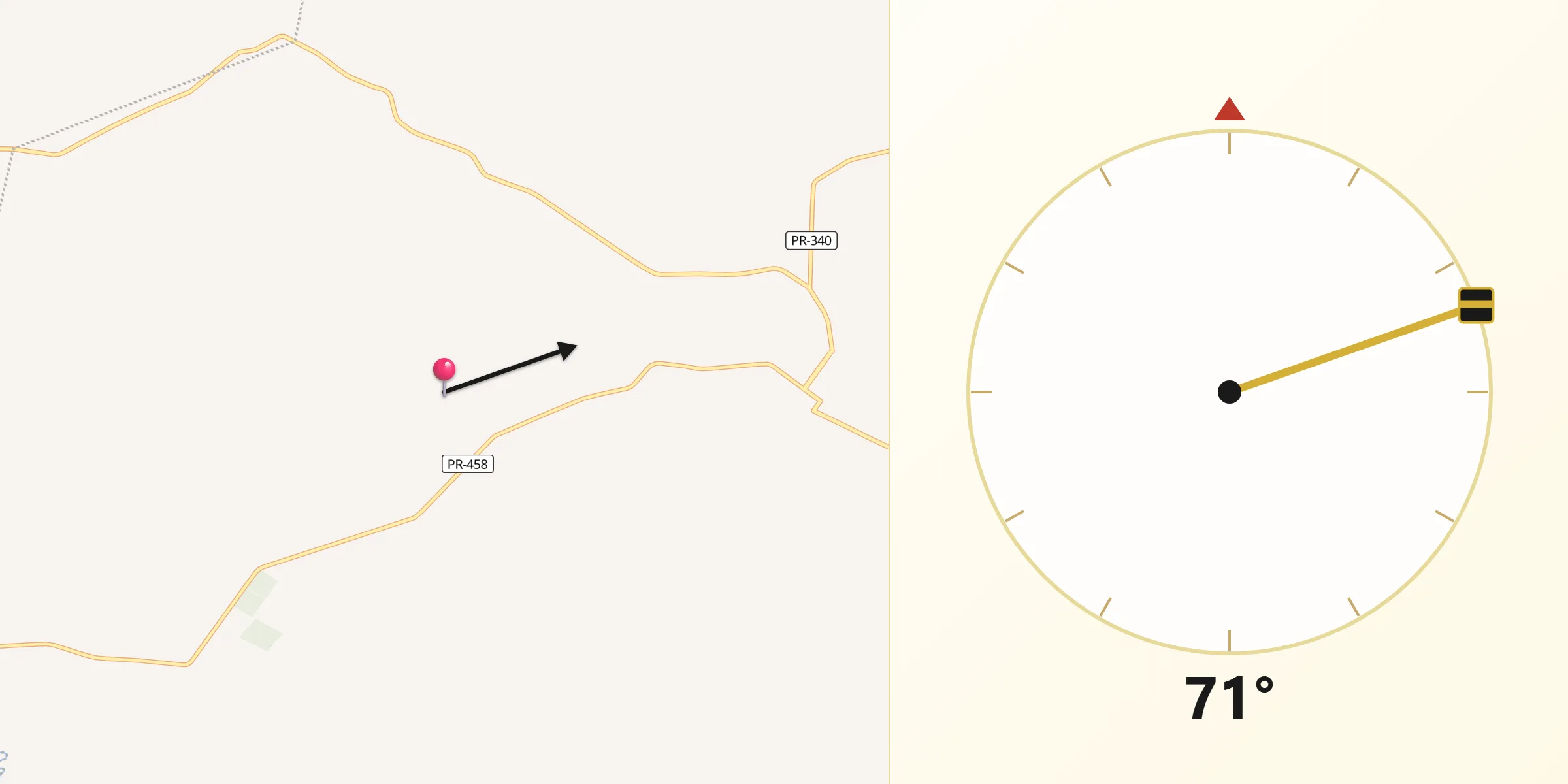 Direção da Qibla a partir de Guaraci