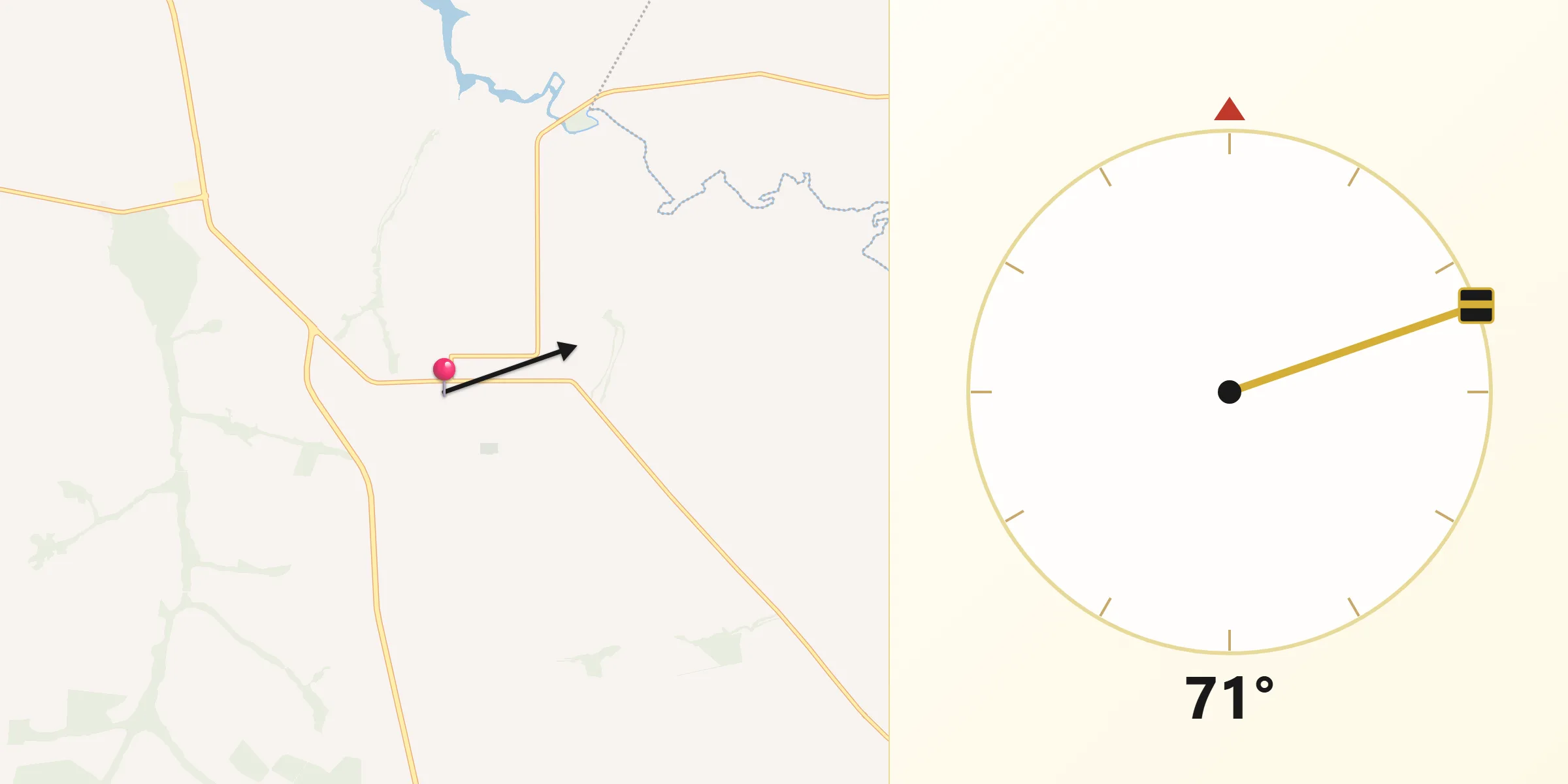 Direção da Qibla a partir de Santa Fé