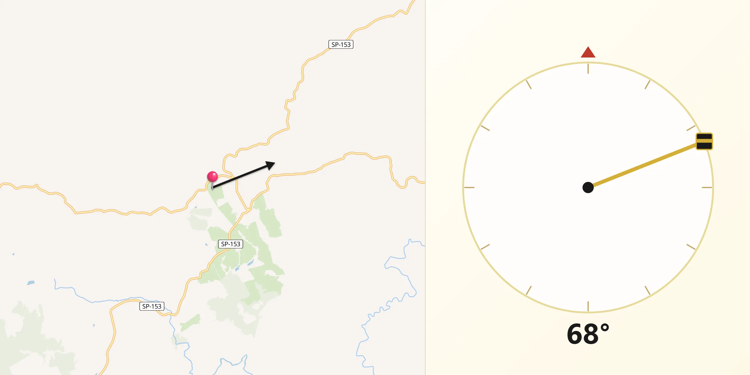 Direção da Qibla a partir de Lagoinha