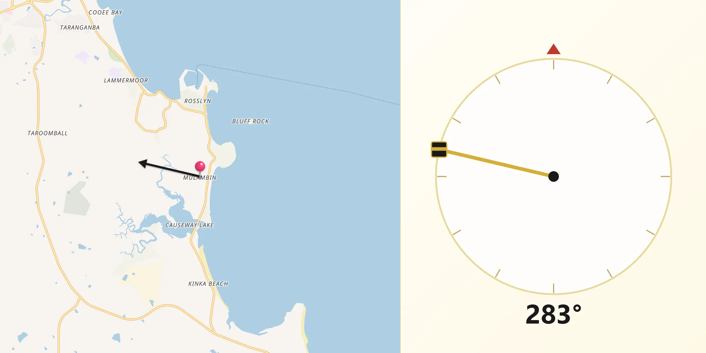 Qibla Direction from Mulambin