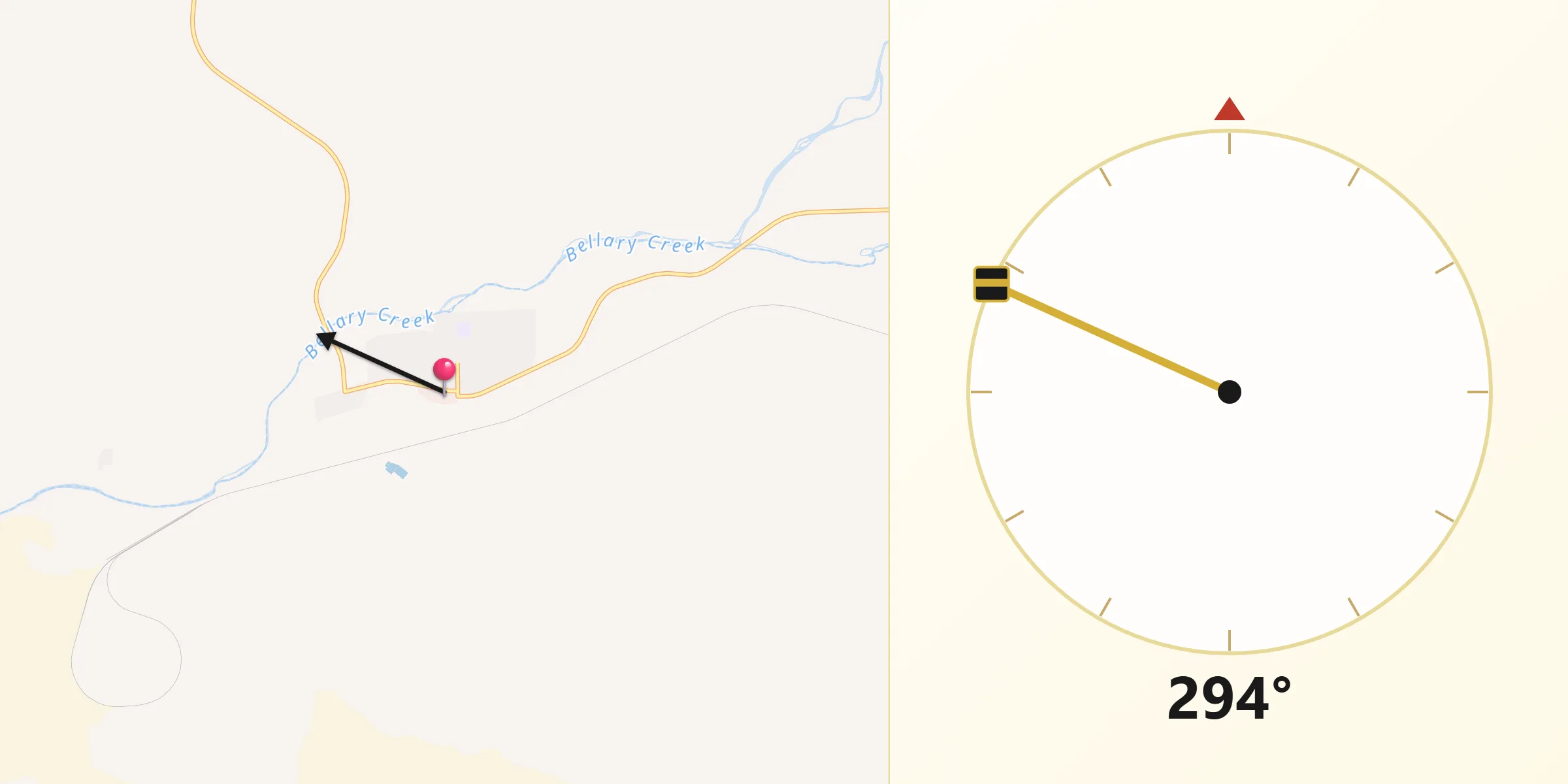Qibla Direction from Paraburdoo