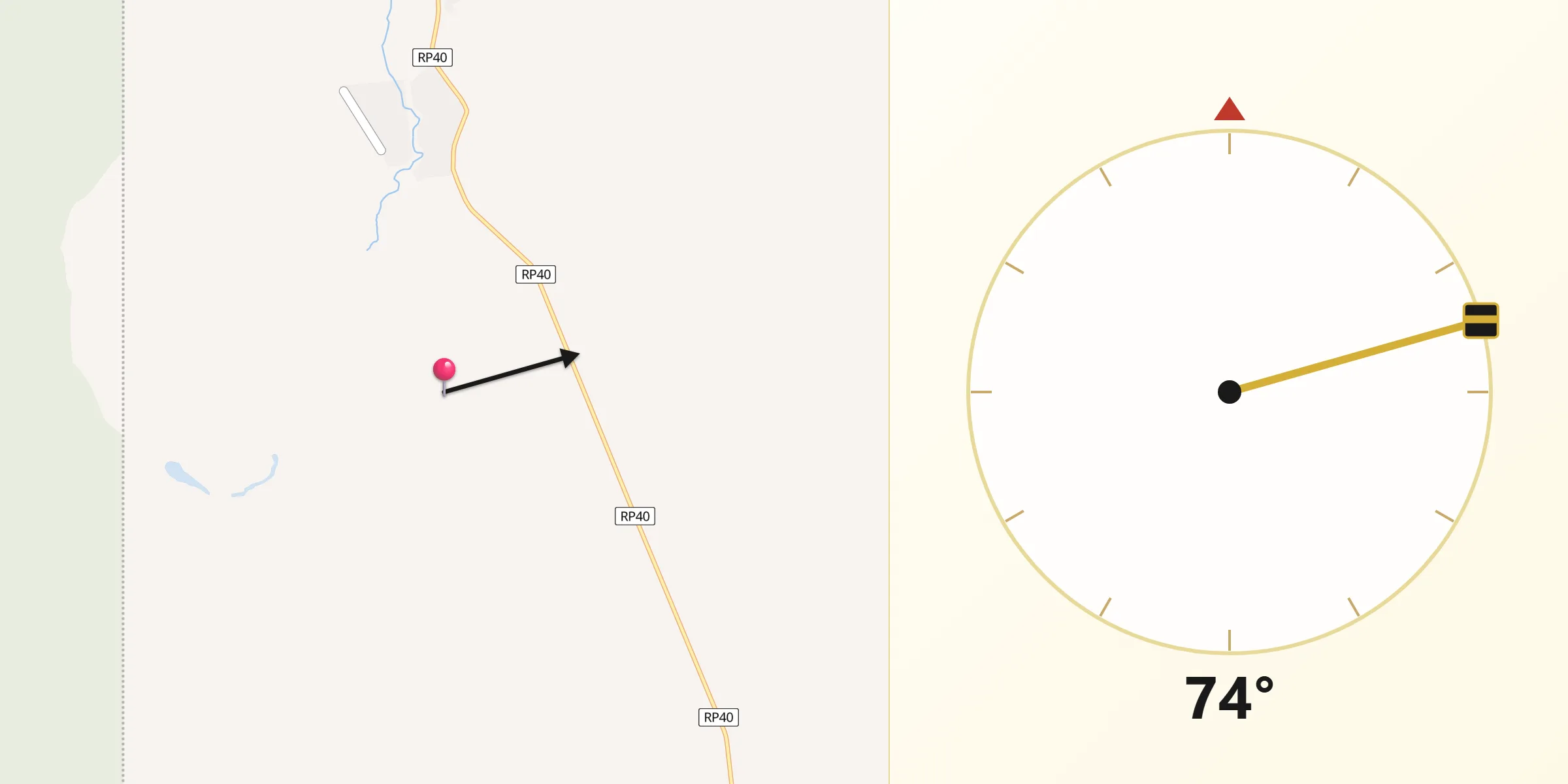 Dirección de la Qibla desde General Enrique Mosconi