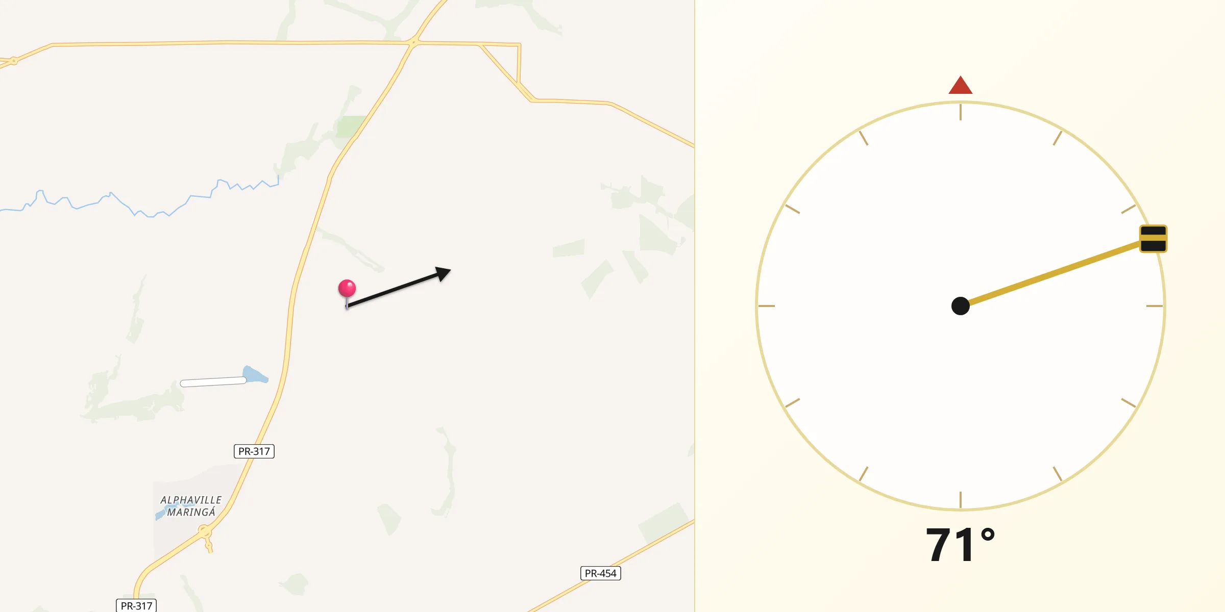 Direção da Qibla a partir de Iguaraçu