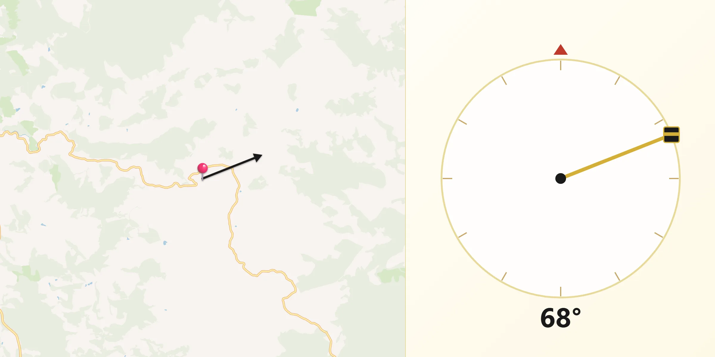 Direção da Qibla a partir de São Luiz do Paraitinga