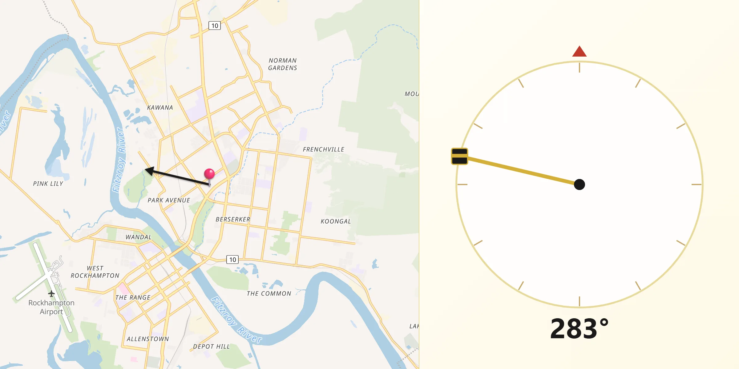 Qibla Direction from Park Avenue