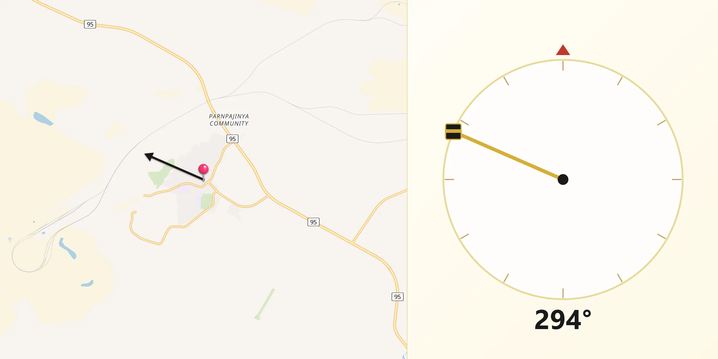 Qibla Direction from Newman