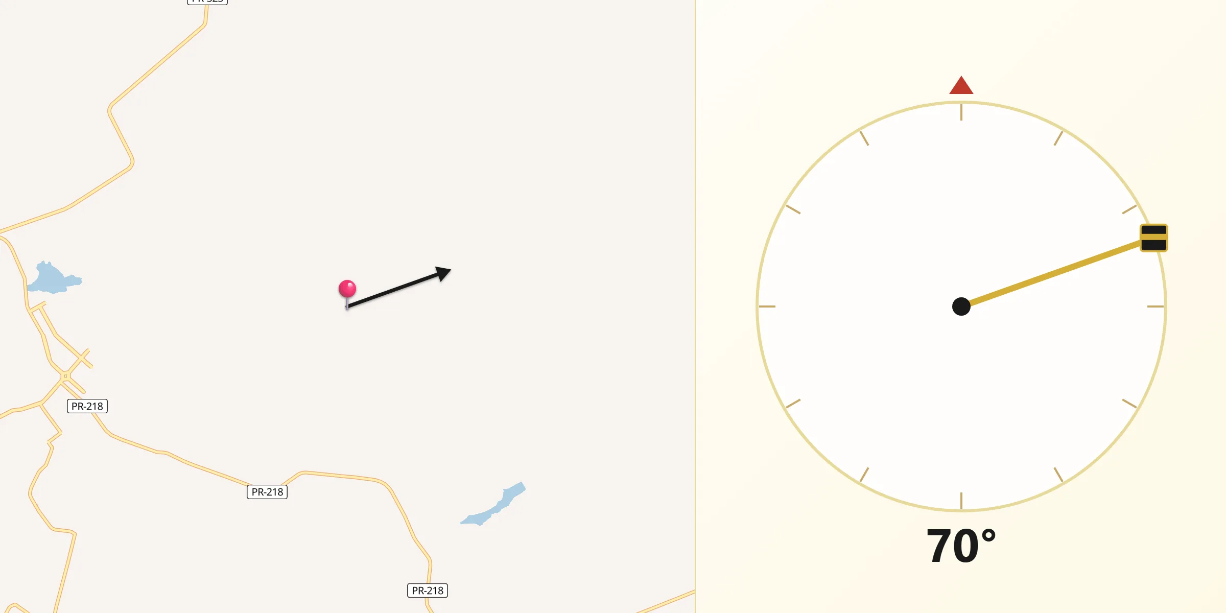 Direção da Qibla a partir de São Sebastião da Amoreira