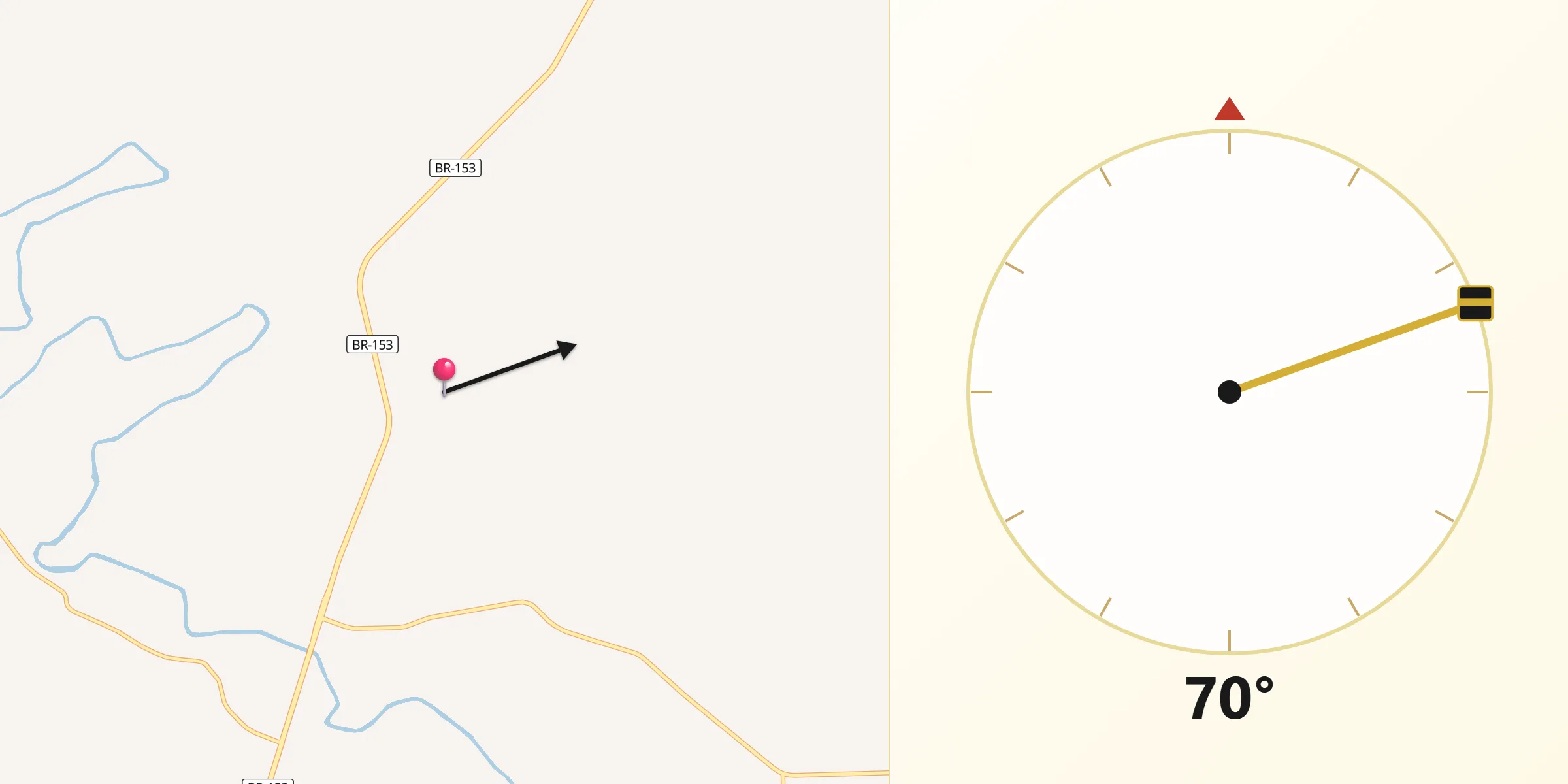 Direção da Qibla a partir de Guapirama