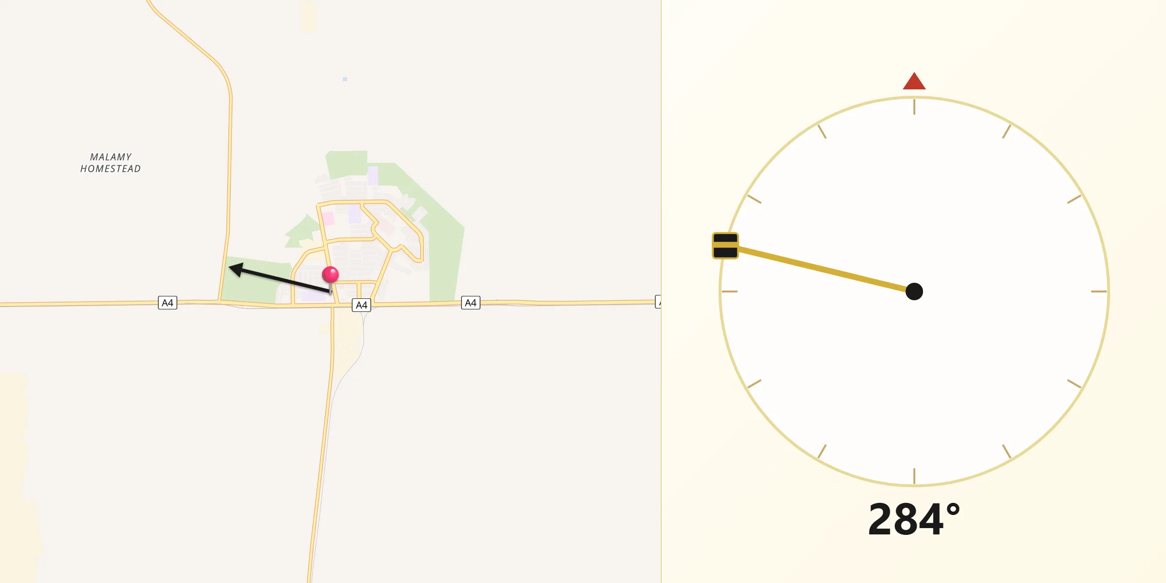 Qibla Direction from Blackwater