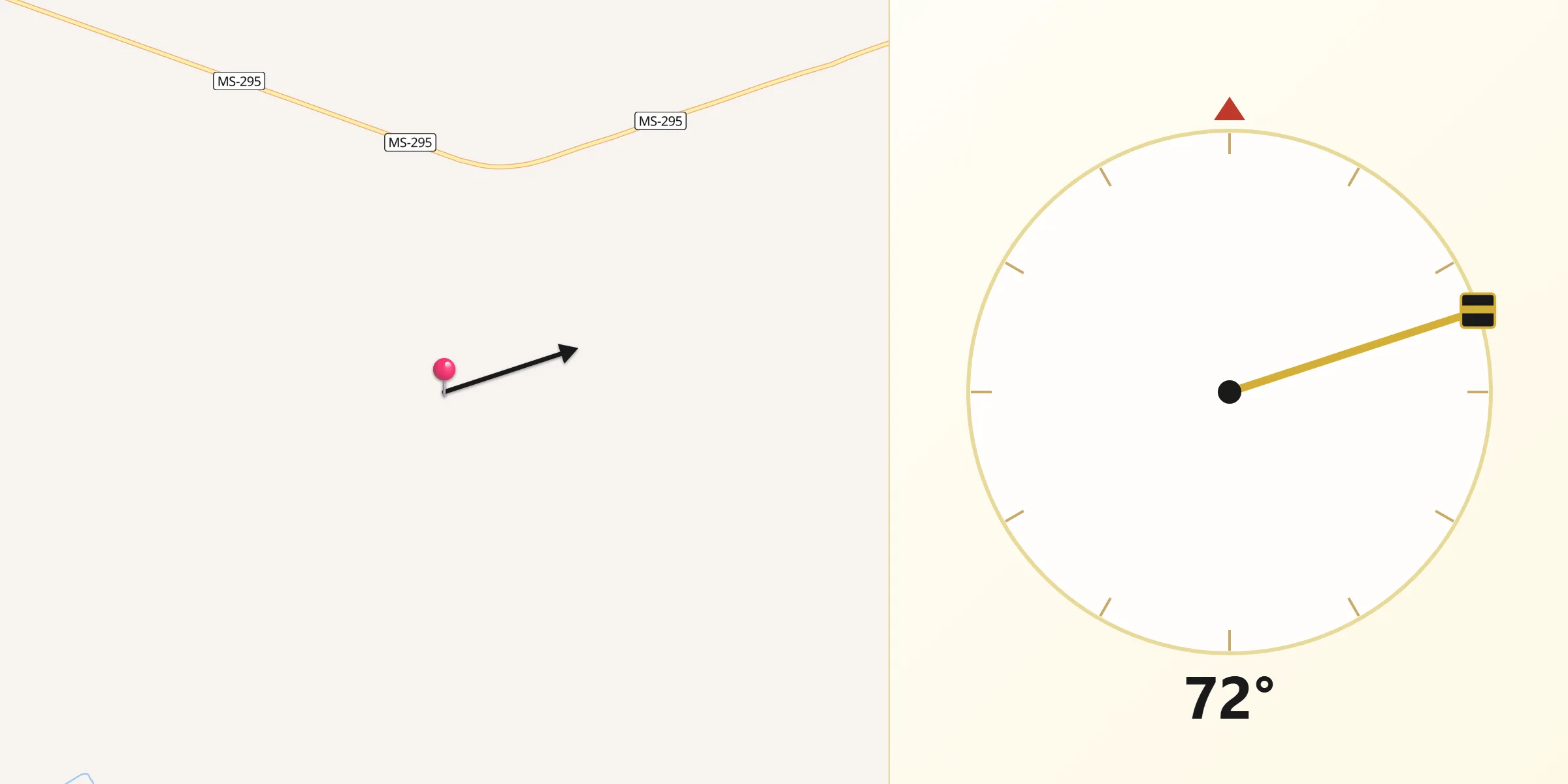 Direção da Qibla a partir de Tacuru