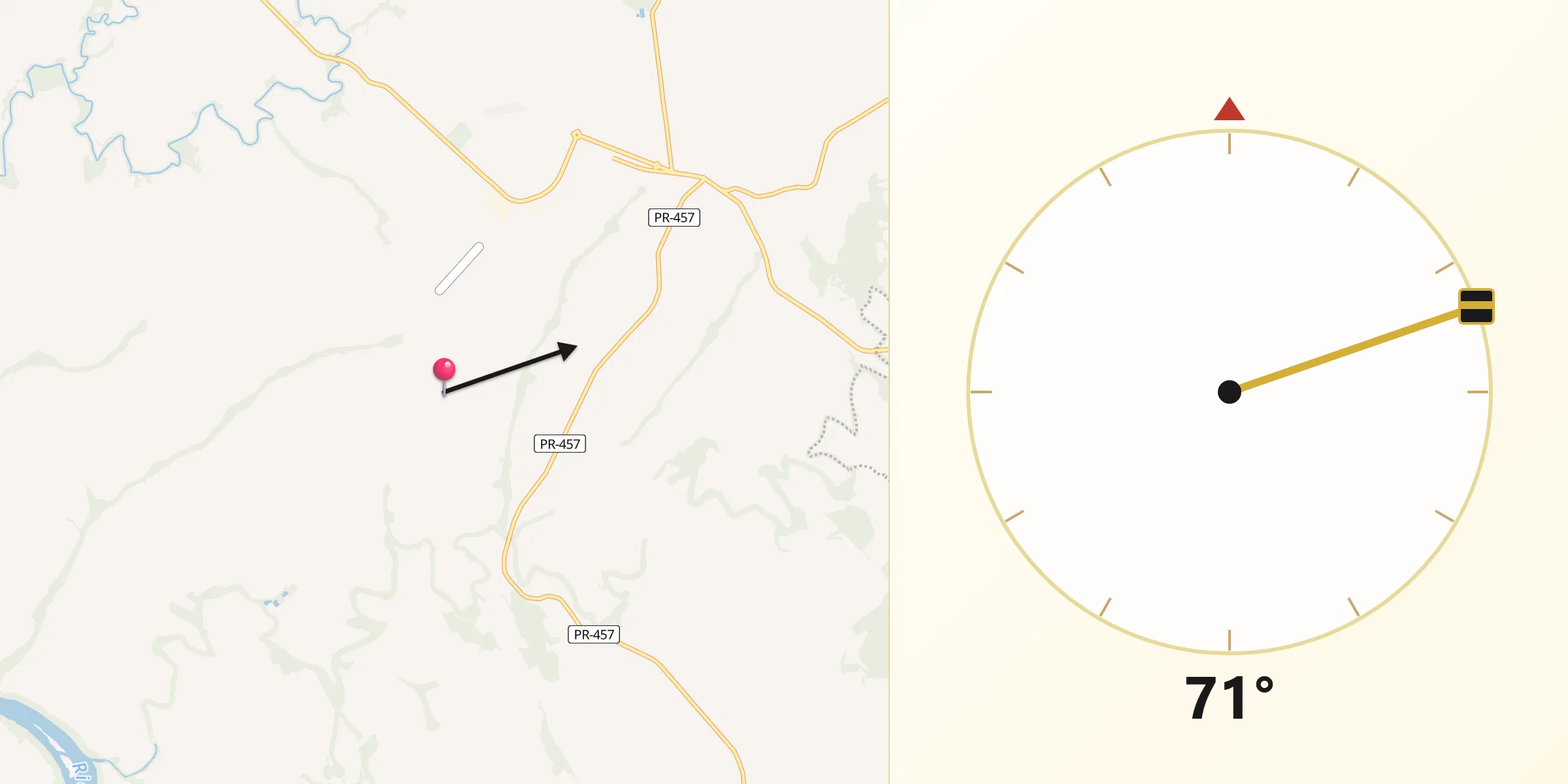 Direção da Qibla a partir de Itambé