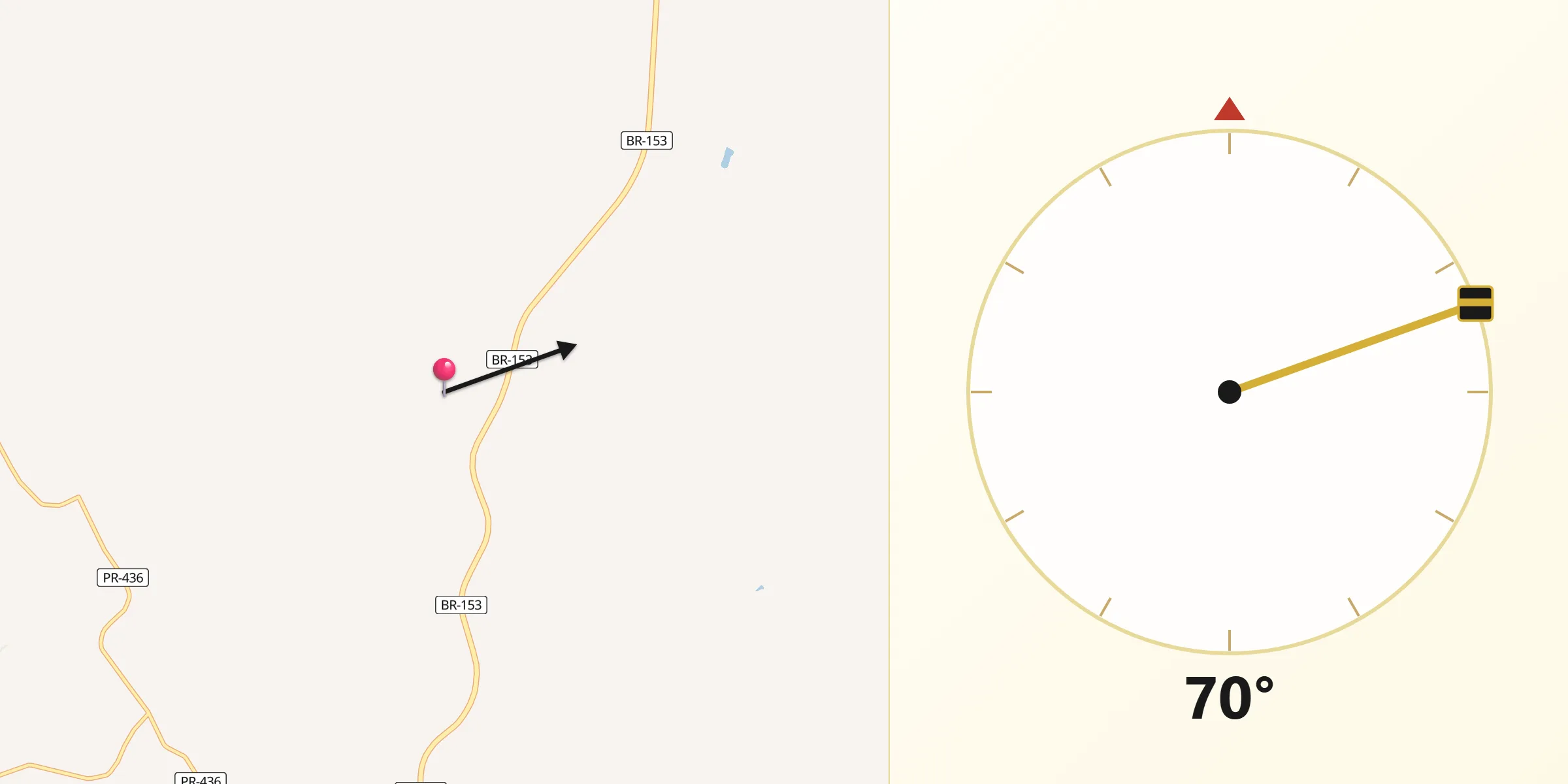 Direção da Qibla a partir de Japira