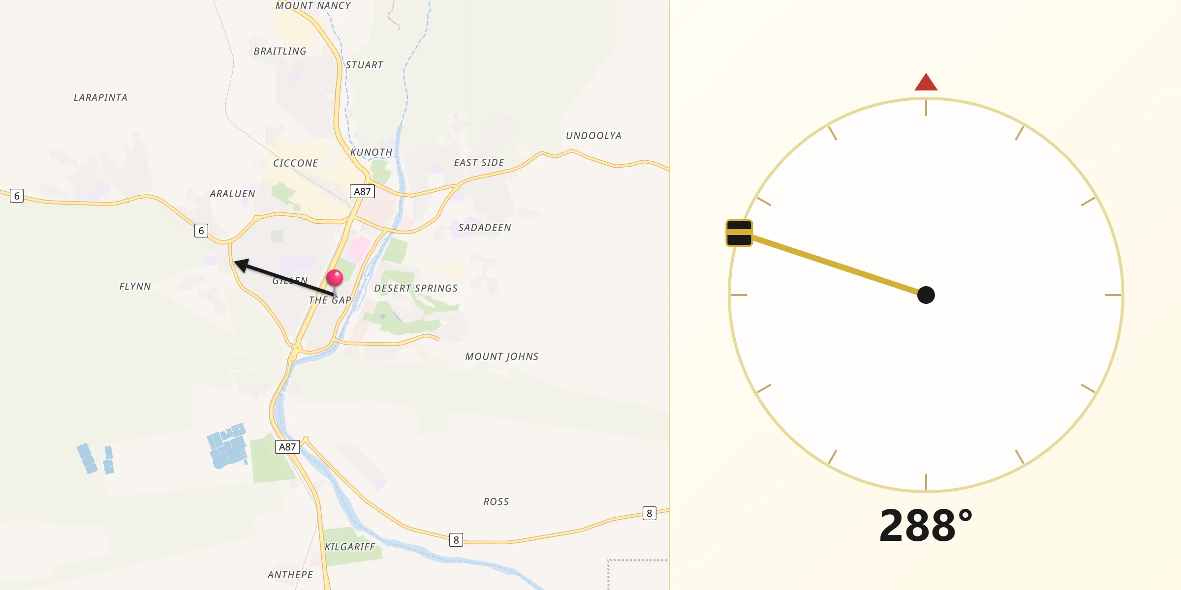 Qibla Direction from The Gap