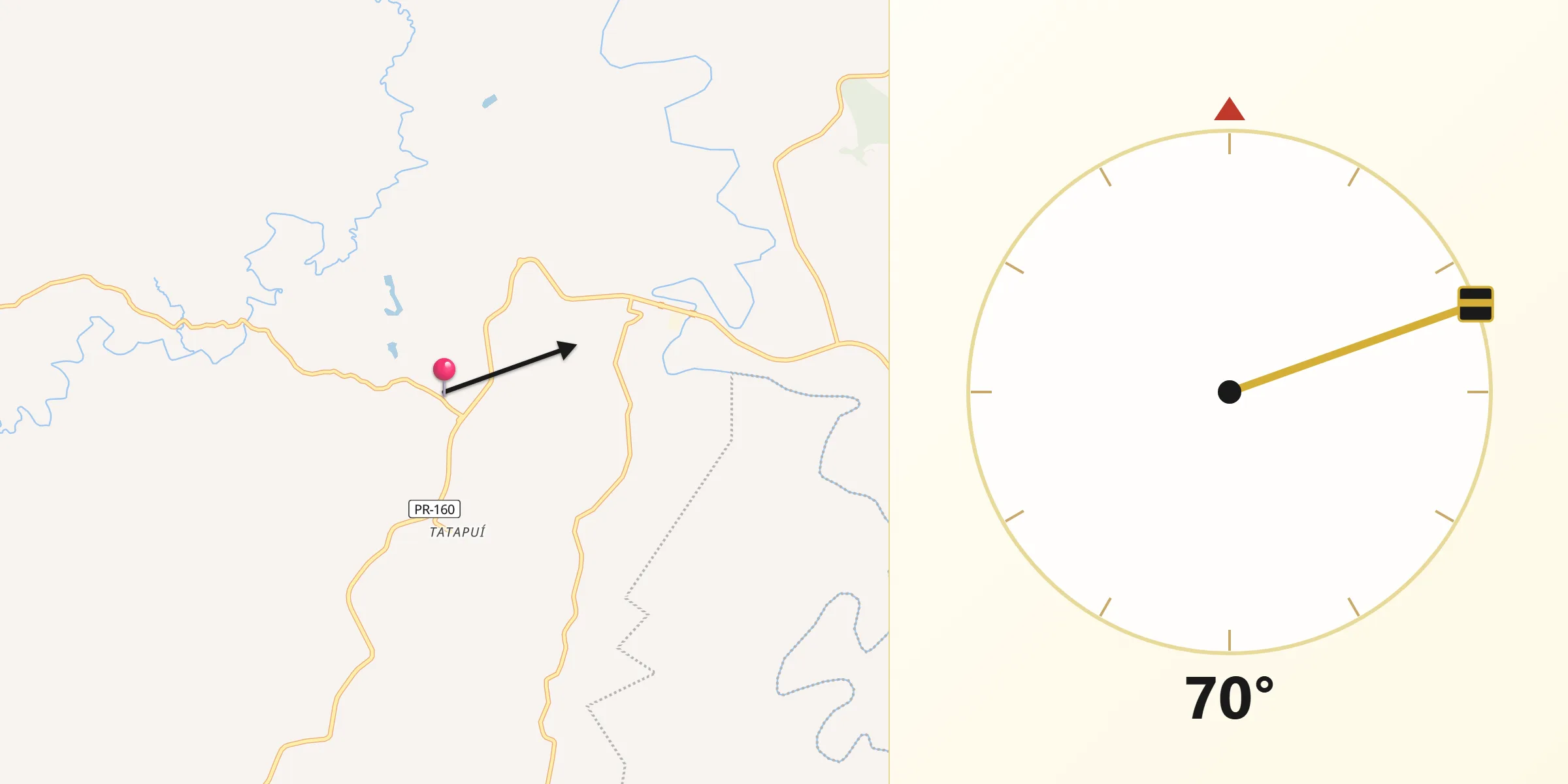 Direção da Qibla a partir de Figueira