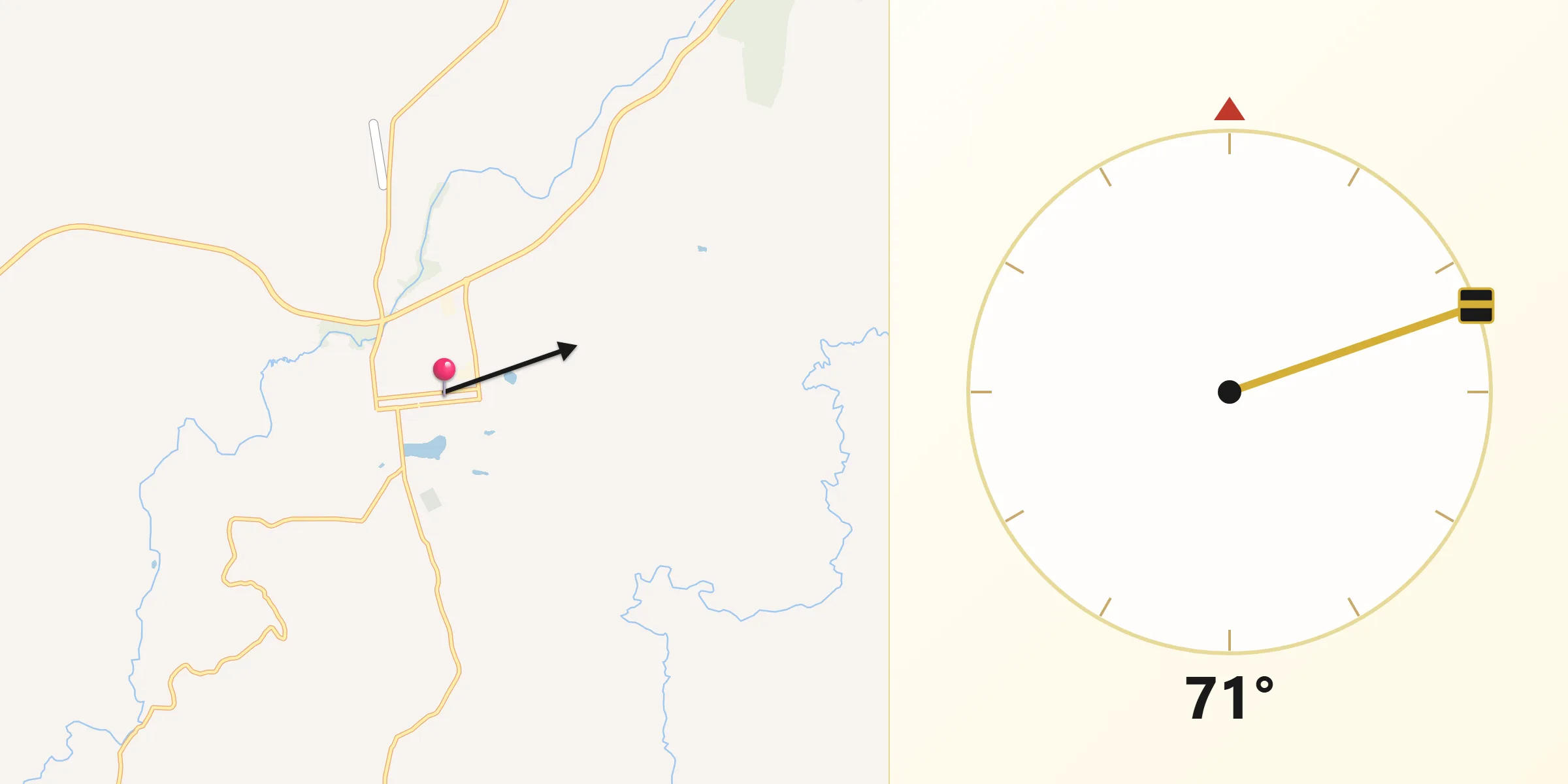 Direção da Qibla a partir de Faxinal