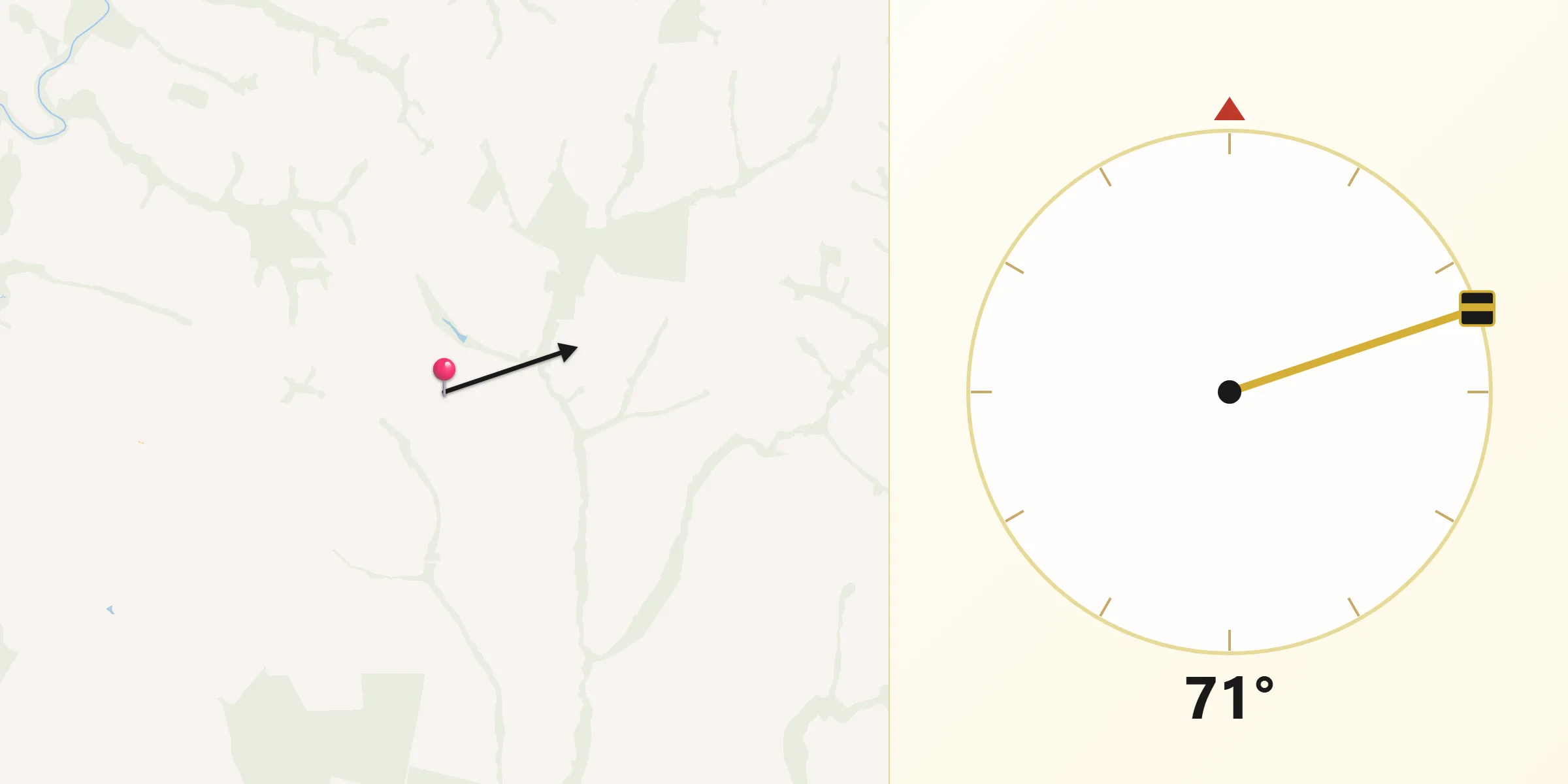 Direção da Qibla a partir de Mariluz