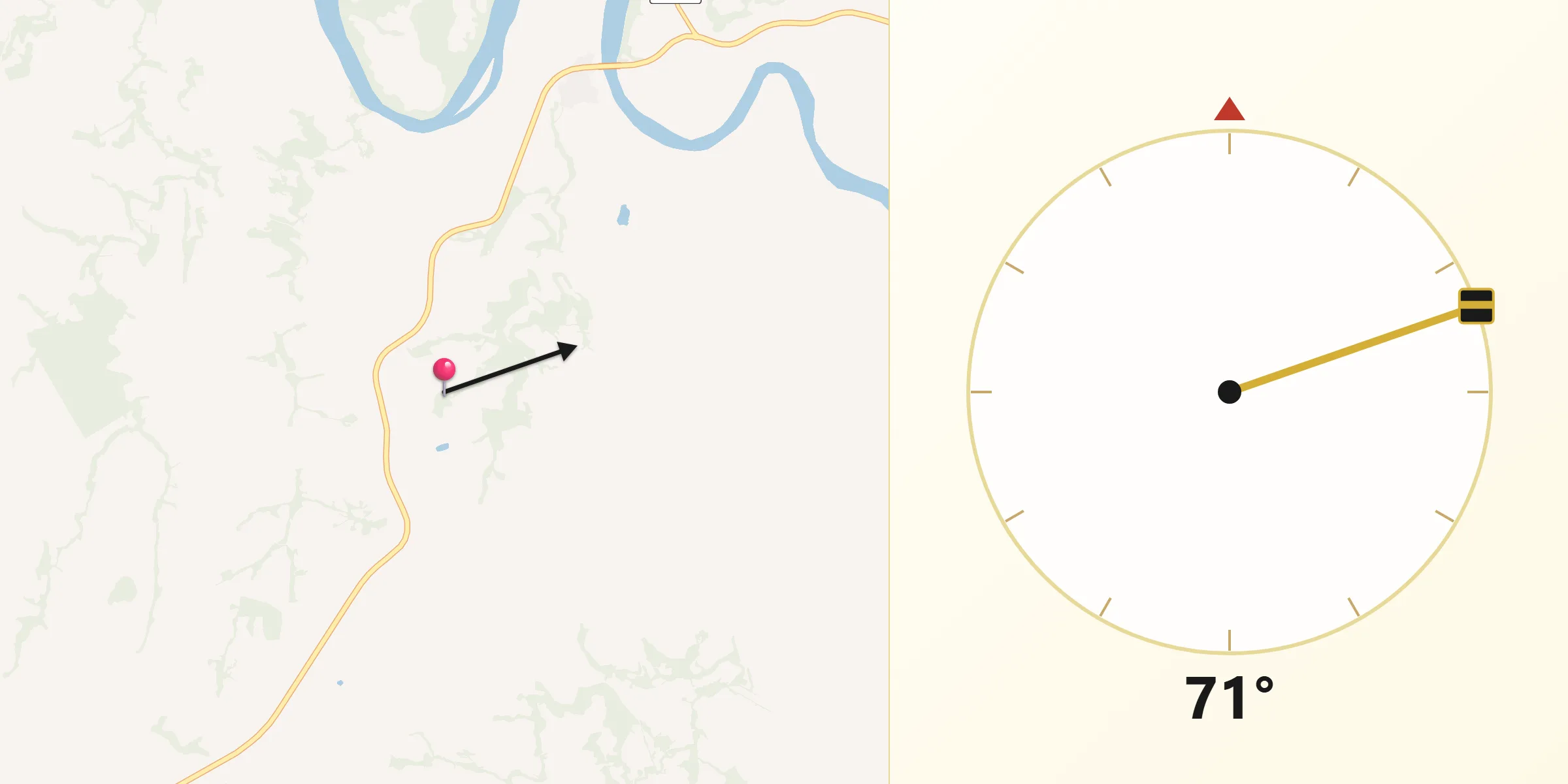 Direção da Qibla a partir de Lidianópolis