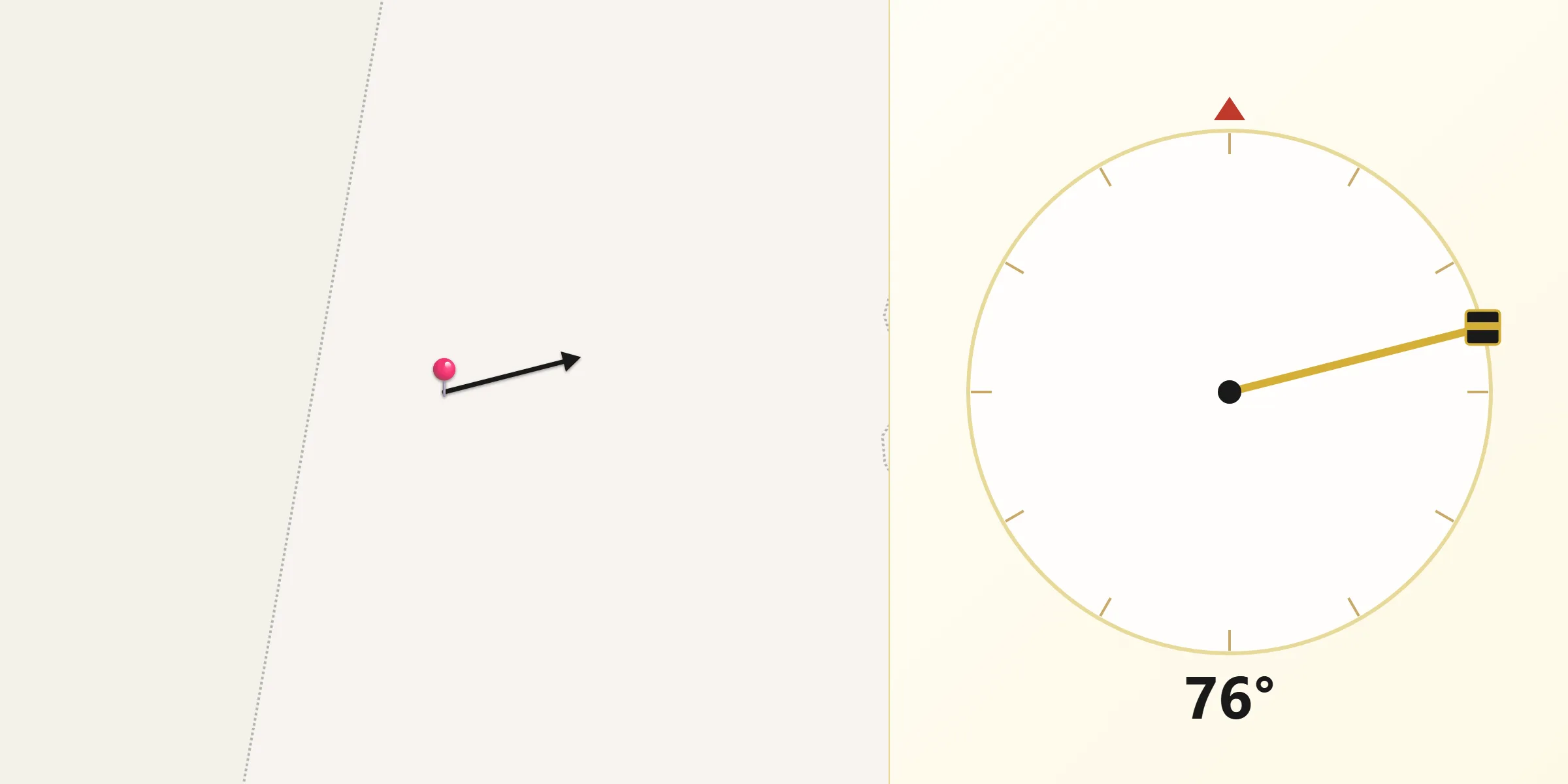 Dirección de la Qibla desde Departamento de La Poma