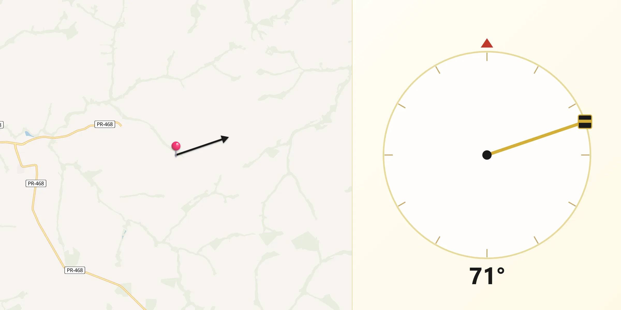 Direção da Qibla a partir de Boa Esperança